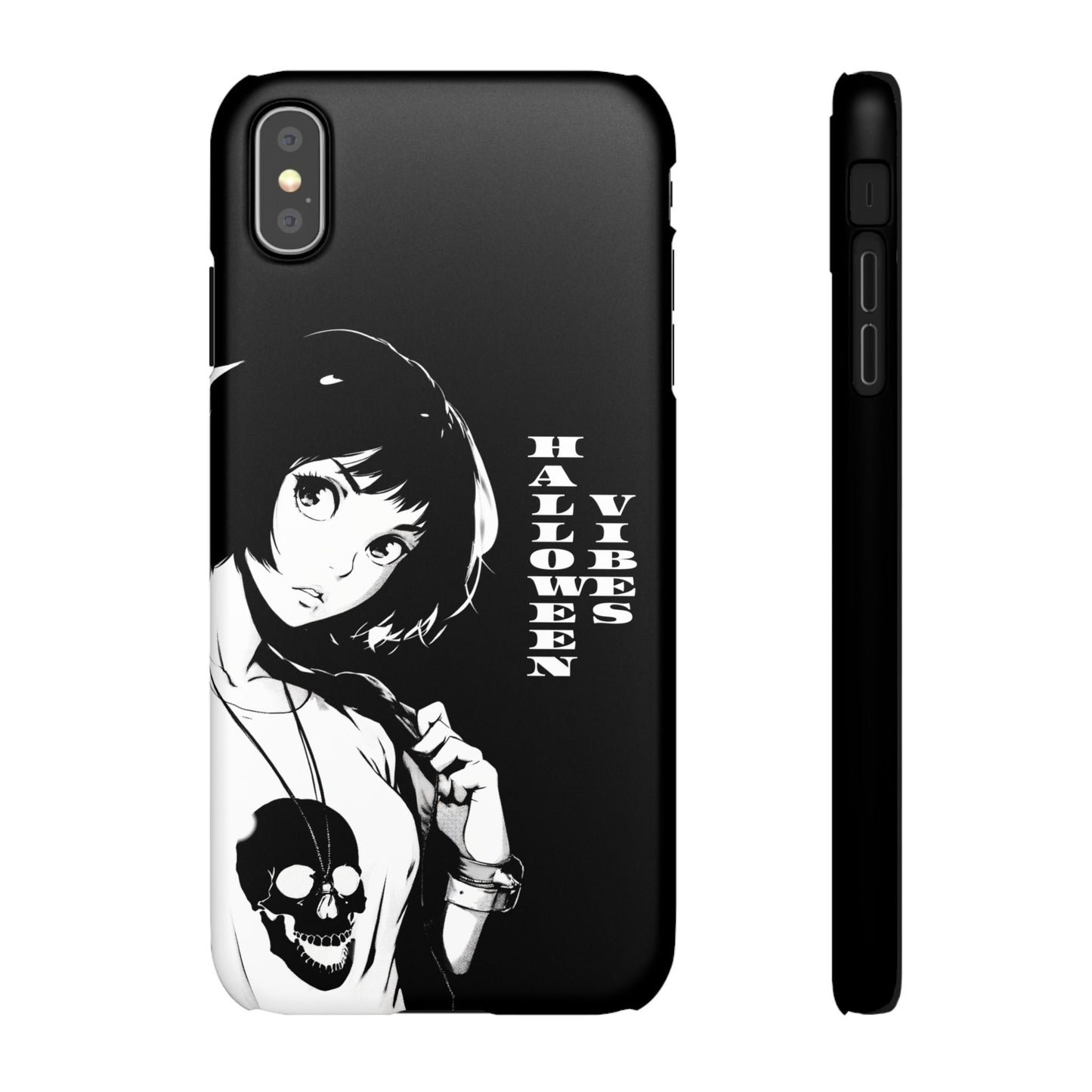 Halloween Vibes Snap Case Black and White Protective Phone Cover for iPhone and Samsung