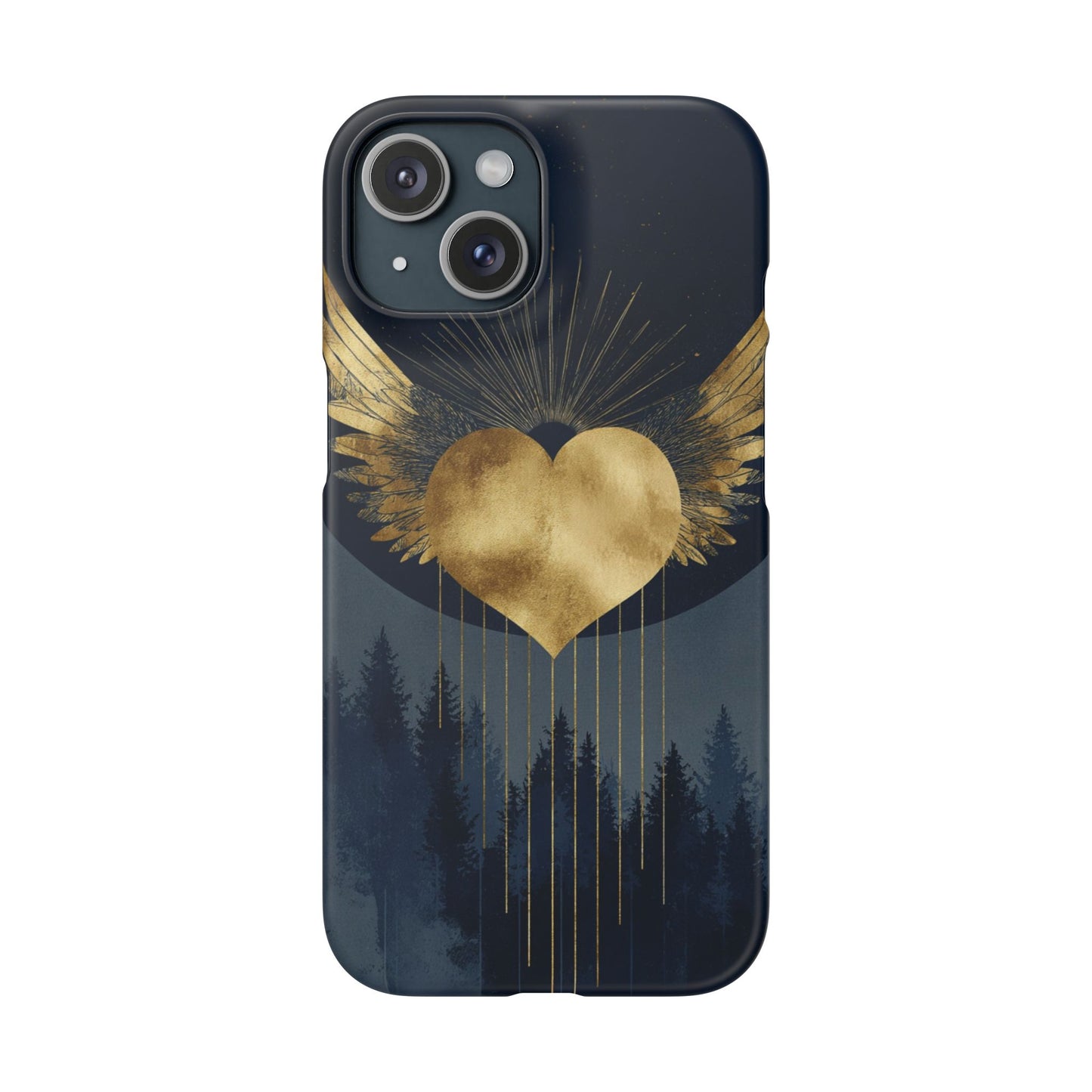 Heart Wing Snap Case, Elegant Phone Cover, Unique Gift, Artistic Accessory, Protective Case for Love and Romance