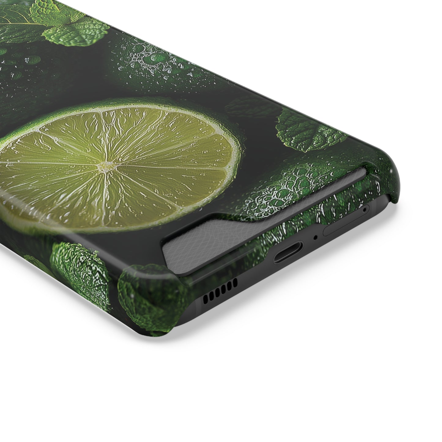 Fresh Lime Phone Case with Card Holder, Citrus Design, Perfect Gift for Summer, Stylish and Functional, Eco-friendly Accessories, [...]