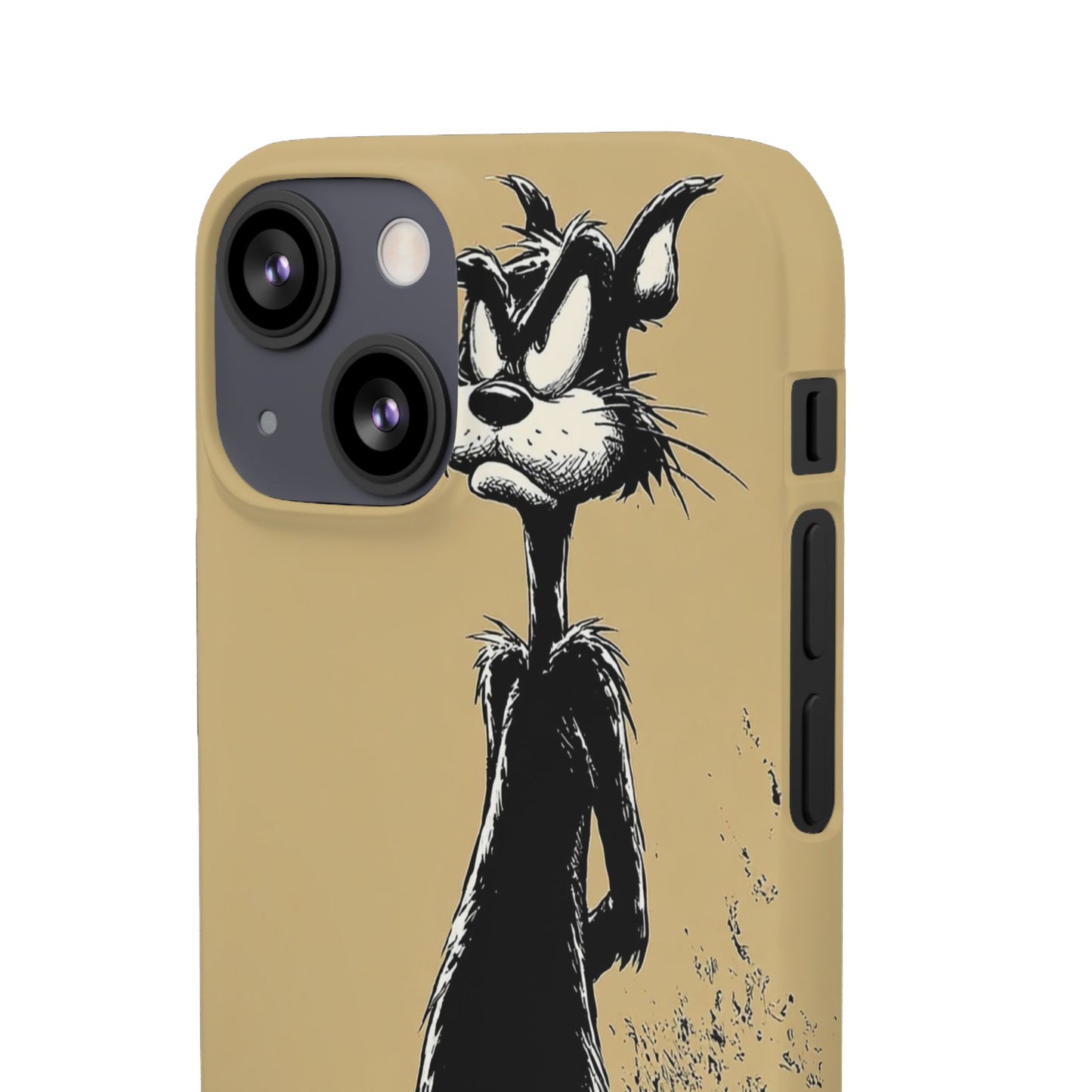 Whimsical Cartoon Snap Case, Fun Phone Cover, Unique Gift for Cat Lovers, Vibrant Art Case, Ideal for Birthdays