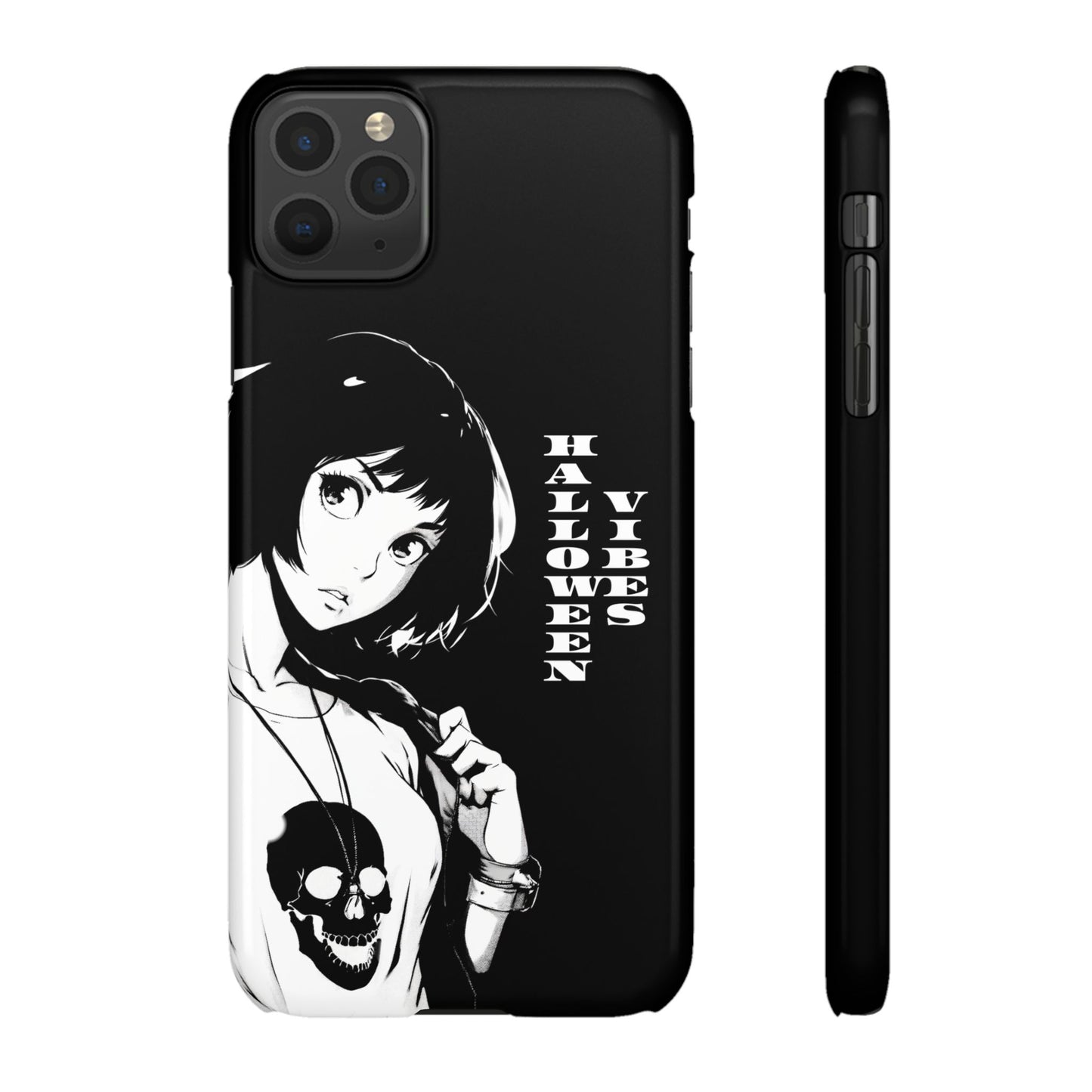 Halloween Vibes Snap Case Black and White Protective Phone Cover for iPhone and Samsung