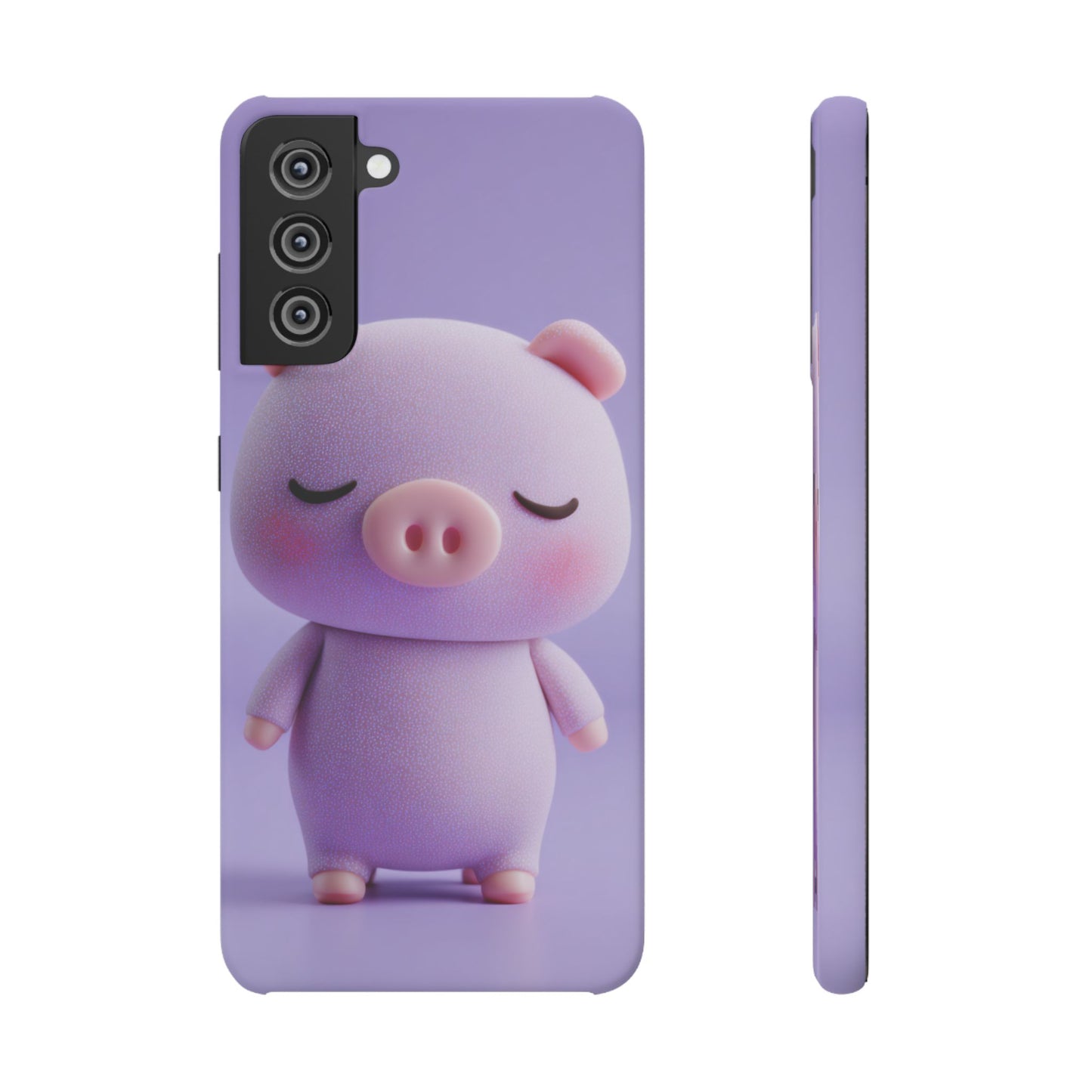 Cute Pig Snap Case for iPhone, Animal Lovers Phone Cover, Kawaii Aesthetic Accessory, Birthday Gift, Unique Phone Protection
