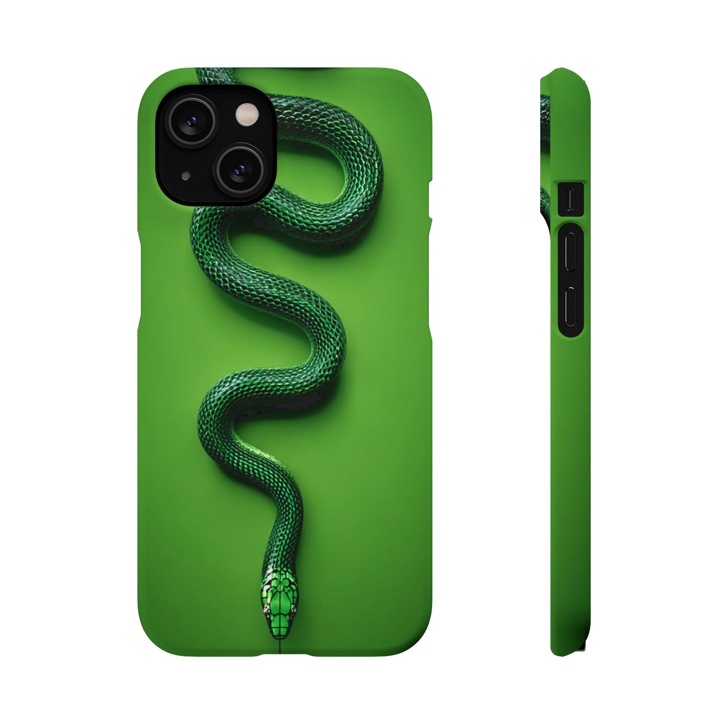 Green Snake Snap Case for iPhone, Stylish Phone Cover, Unique Gift, Trendy Accessory, Birthday, Nature Lover's Phone Case