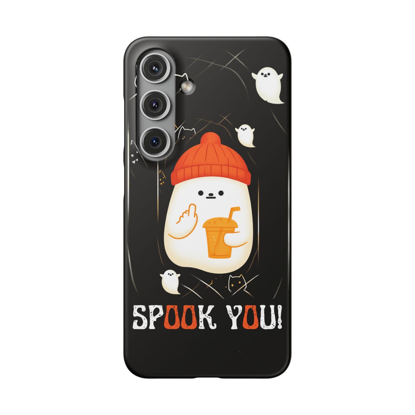 Spook You Halloween Ghost Snap Case Kawaii Protective Phone Cover for iPhone and Samsung