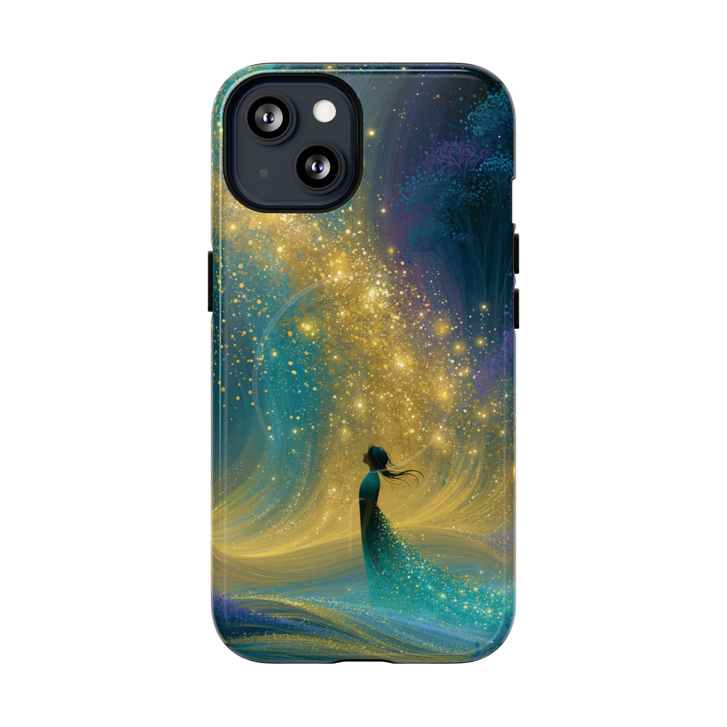 Mystical Nightfall Phone Case — Starry Silhouette Tough Magnetic Case