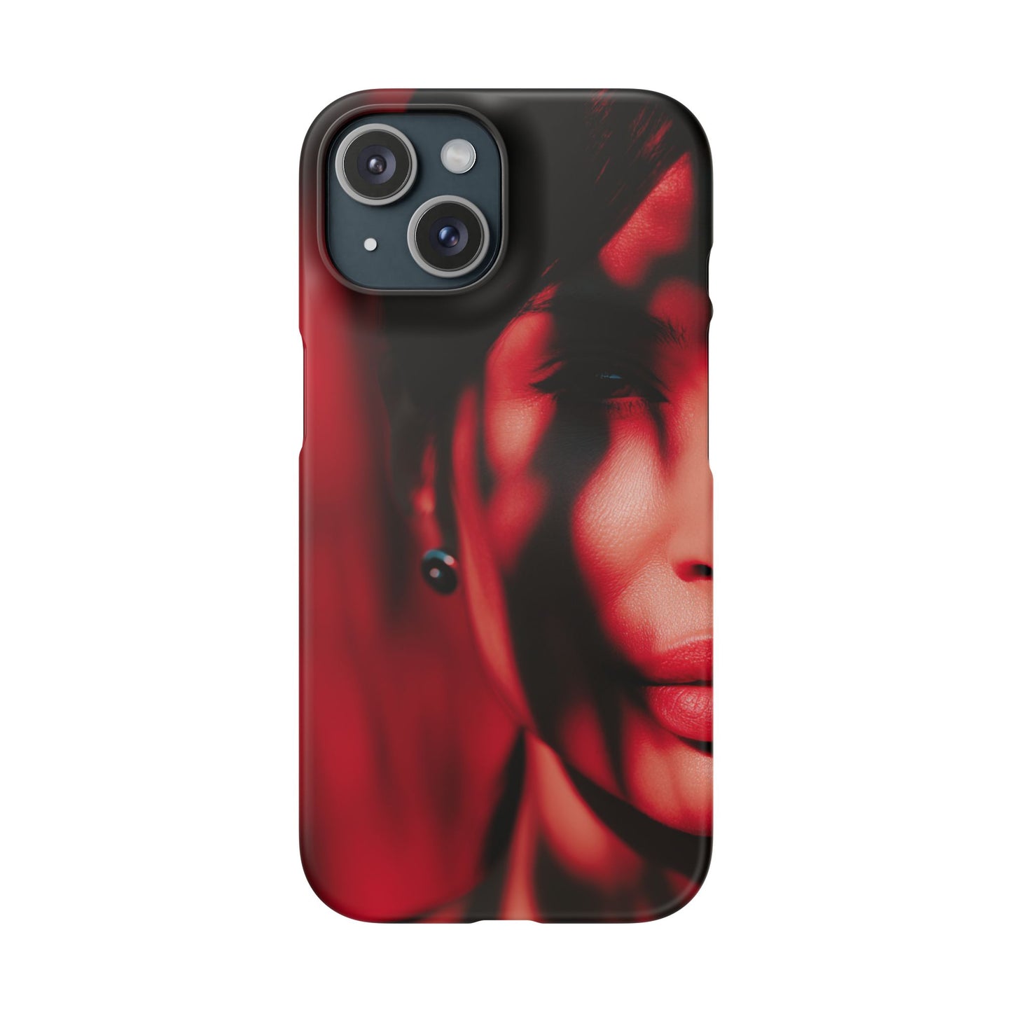 Stylish Snap Cases for Phone, Artistic Phone Cover, Unique Gifts, Red Aesthetic Case, Trendy Accessory, Vibrant Protection