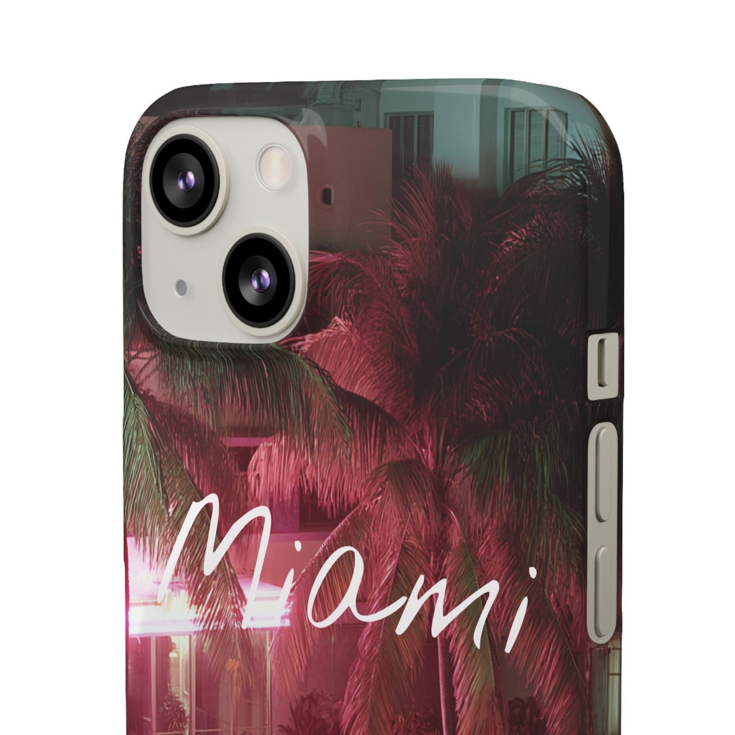 Miami Vibes Snap Case, Tropical Phone Cover, Summer Accessory, Gift for Travel Lovers, Neon Aesthetic, Beach-themed Tech