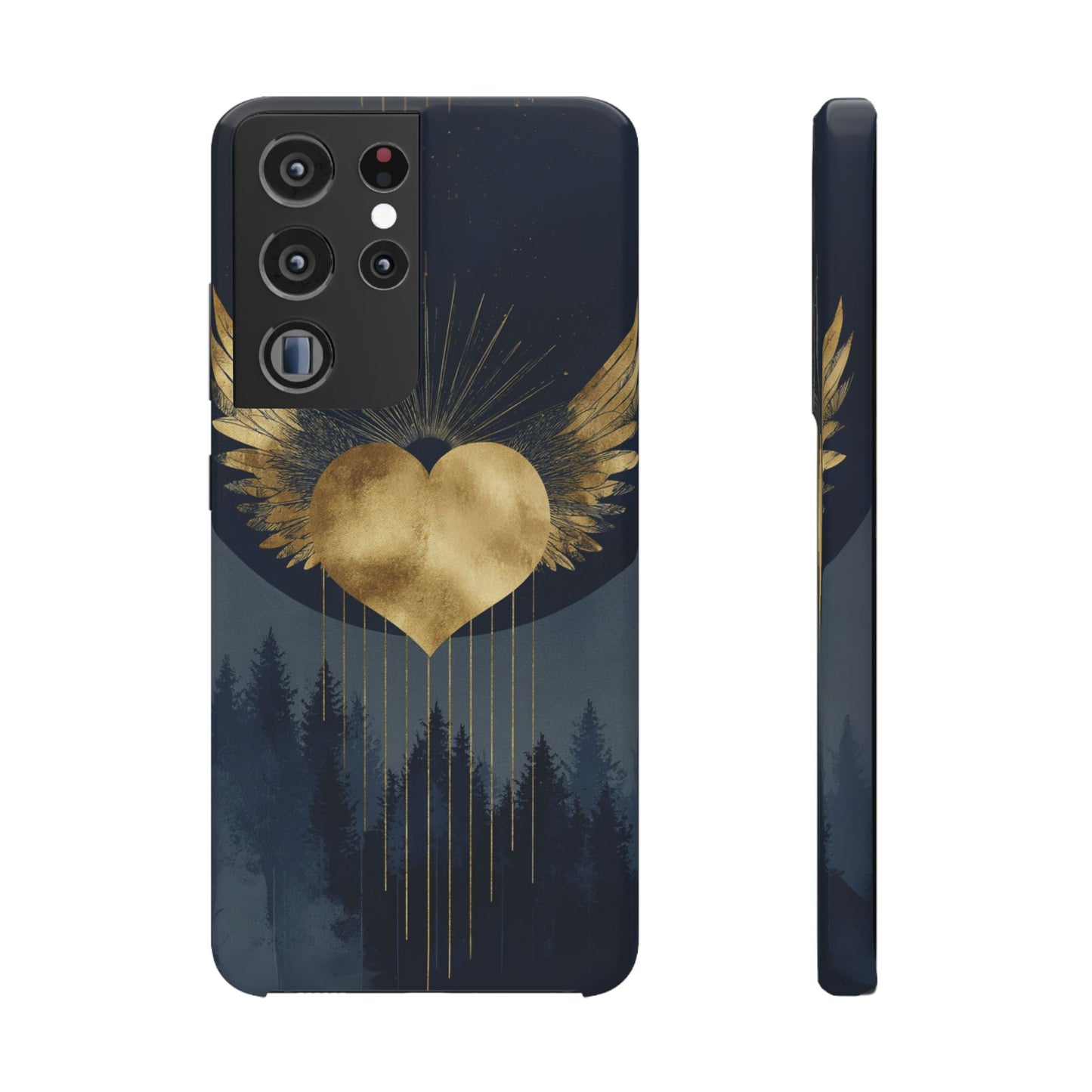 Heart Wing Snap Case, Elegant Phone Cover, Unique Gift, Artistic Accessory, Protective Case for Love and Romance