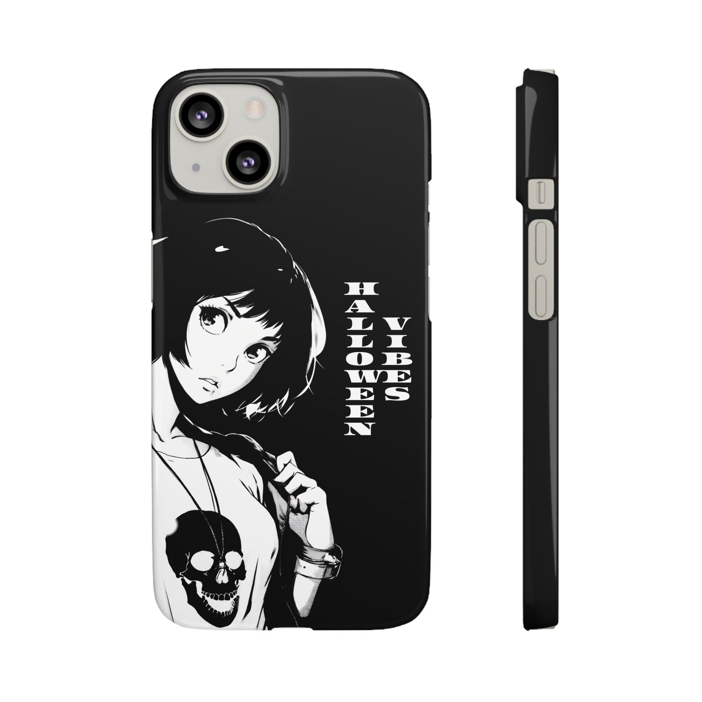 Halloween Vibes Snap Case Black and White Protective Phone Cover for iPhone and Samsung