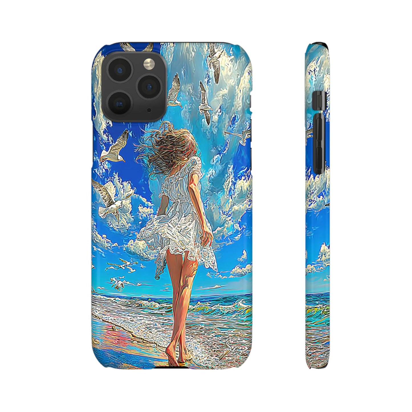 Dreamy Seaside Snap Case, Ocean Waves Phone Cover, Summer Vibe Gift, Cute Aesthetic Accessory, Beach Lover Case