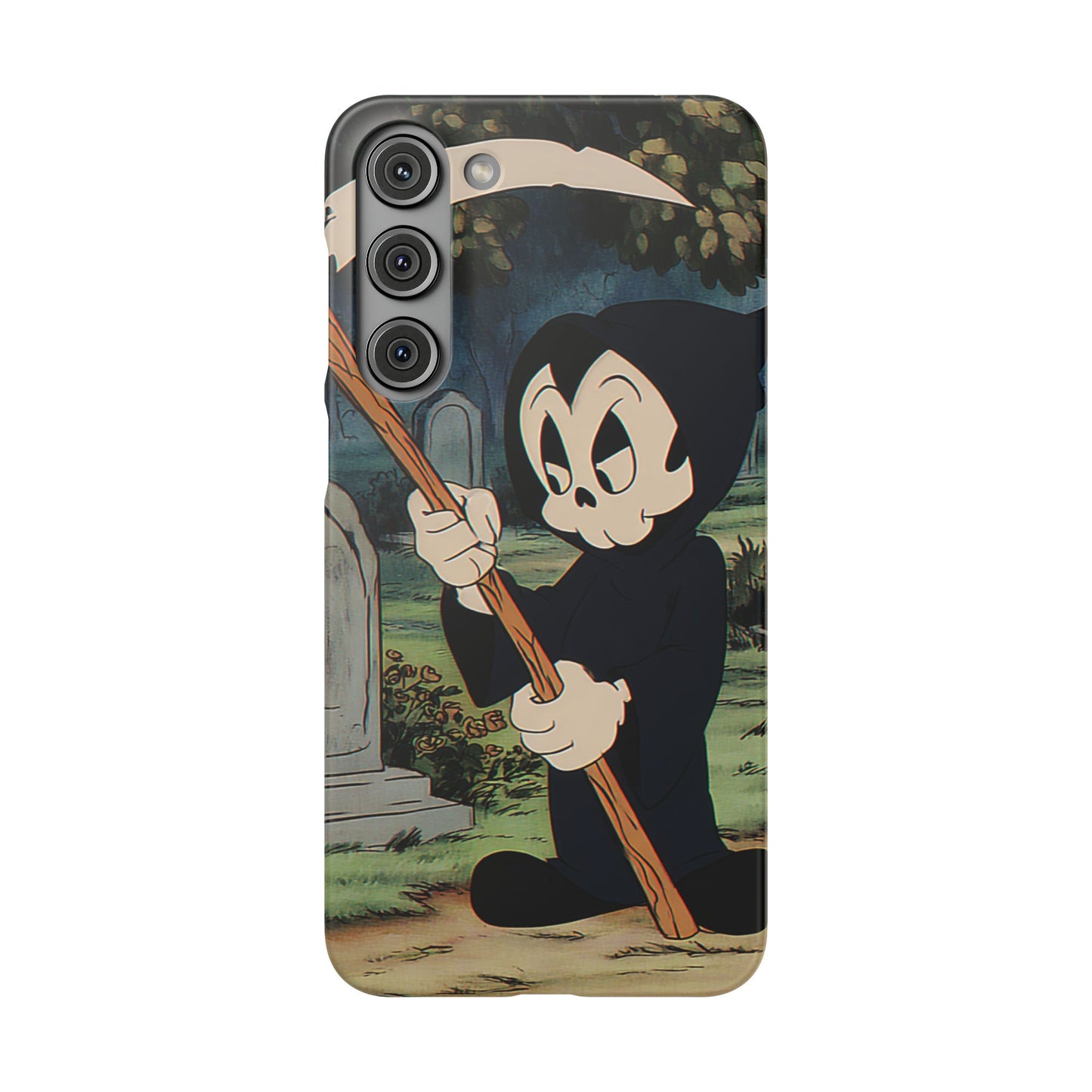 Grim Reaper Snap Case, Halloween Phone Case, Cute Death Phone Cover, Spooky Accessories, Unique Phone Protector