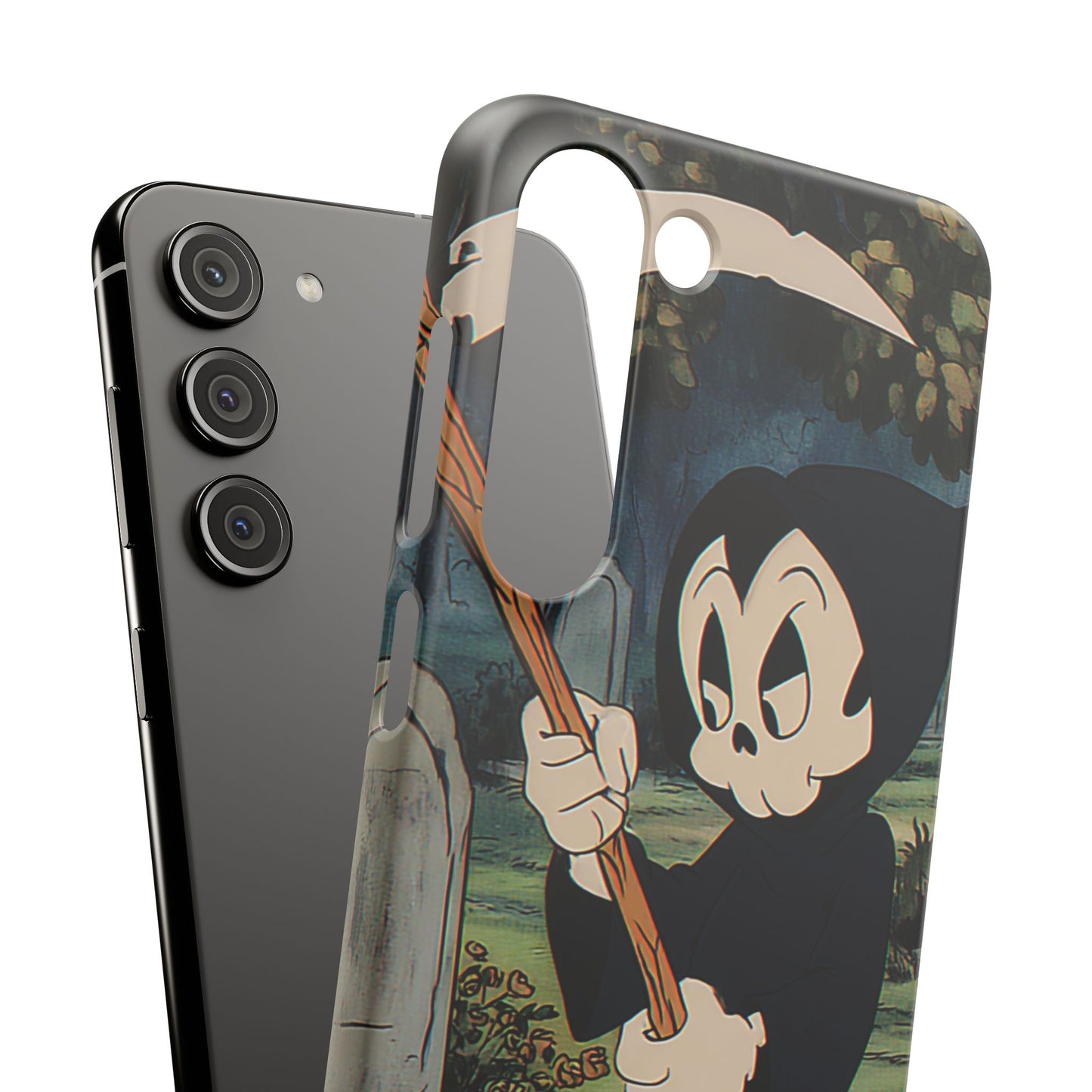 Grim Reaper Snap Case, Halloween Phone Case, Cute Death Phone Cover, Spooky Accessories, Unique Phone Protector