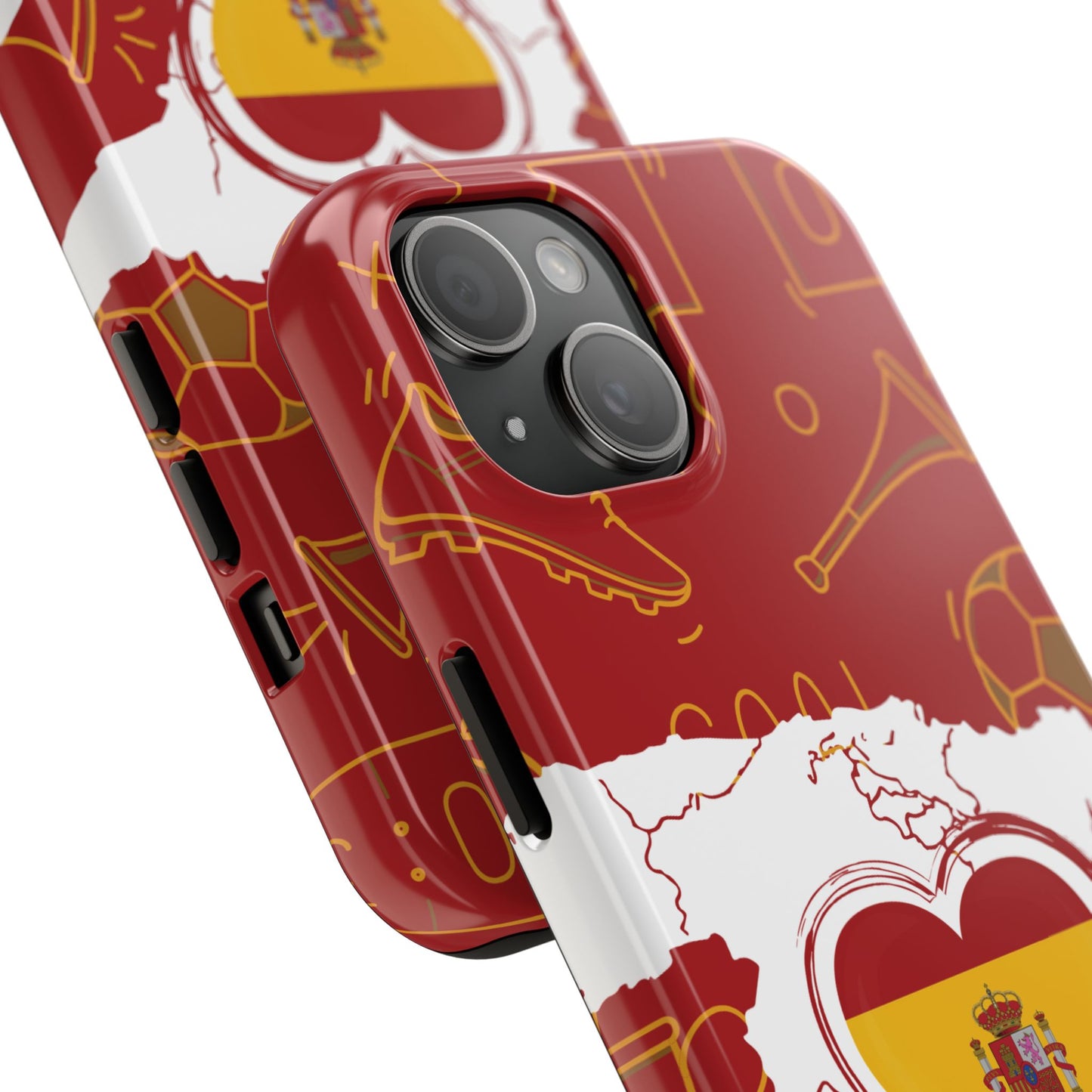 Spain Football Flag Tough Phone Case — Spain Soccer Fan World Cup Theme, Durable Protective Phone Cover