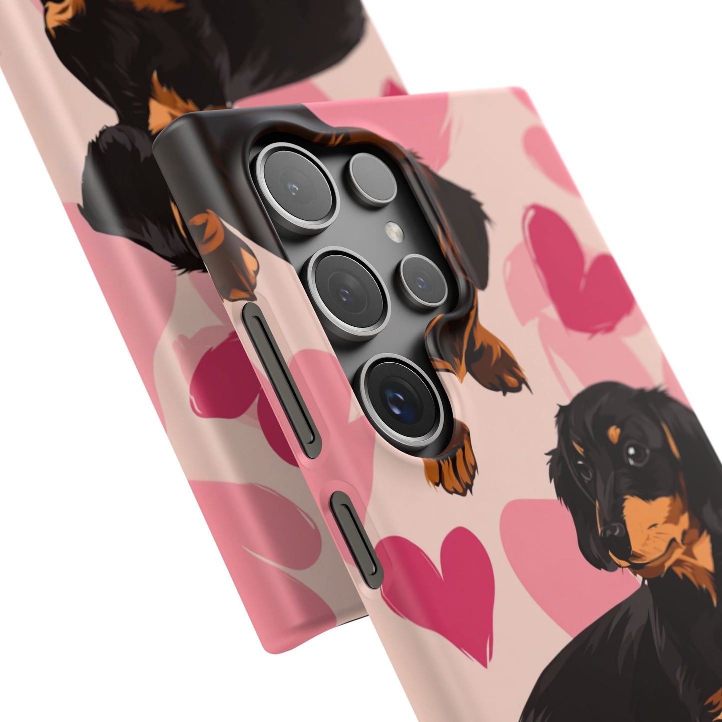 Pink Dachshund Love Phone Case for Iphone and Samsung Customistion and Free Shipping Avvialable