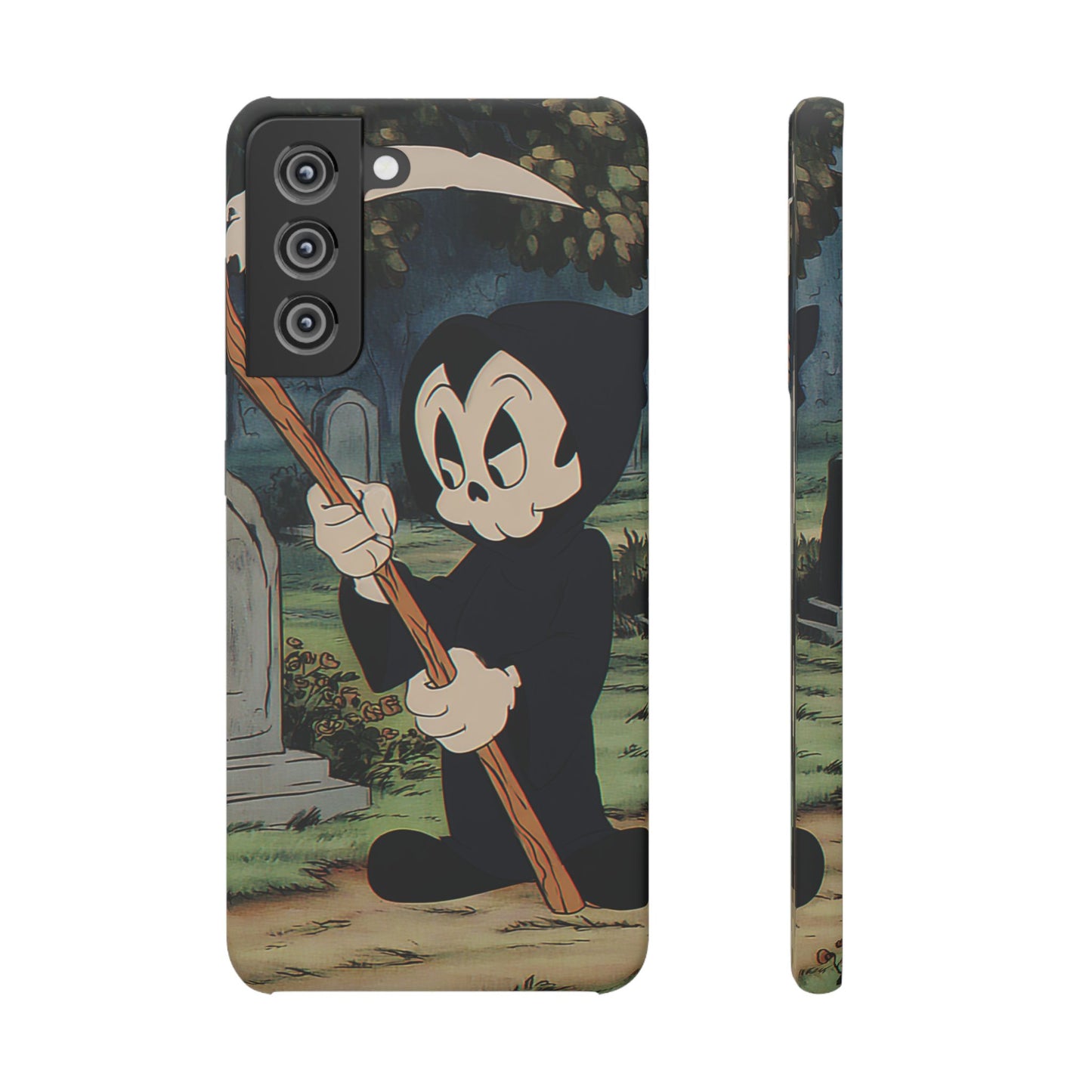 Grim Reaper Snap Case, Halloween Phone Case, Cute Death Phone Cover, Spooky Accessories, Unique Phone Protector
