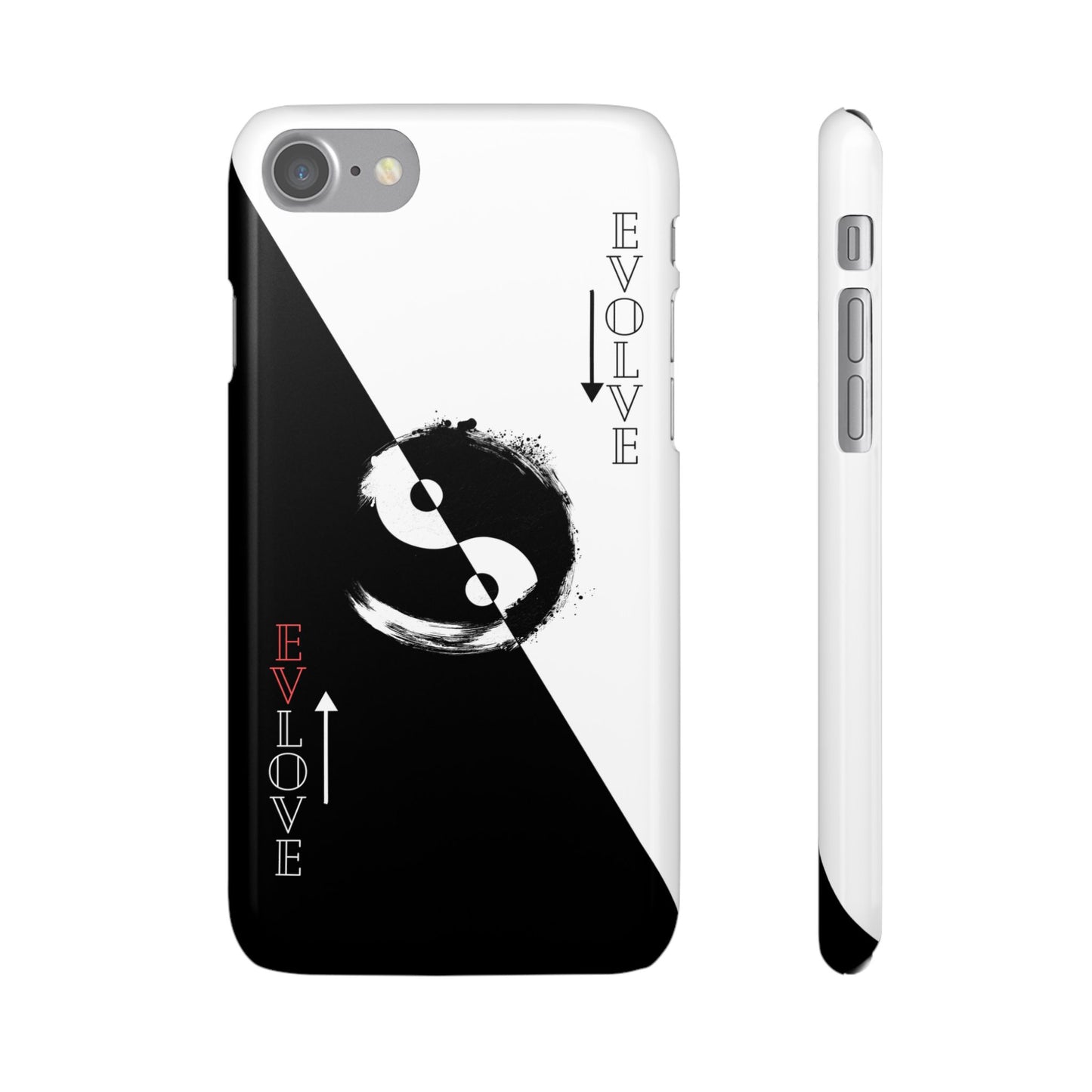 Yin Yang Evolve Black and White Snap Case Cover for iPhone and Samsung