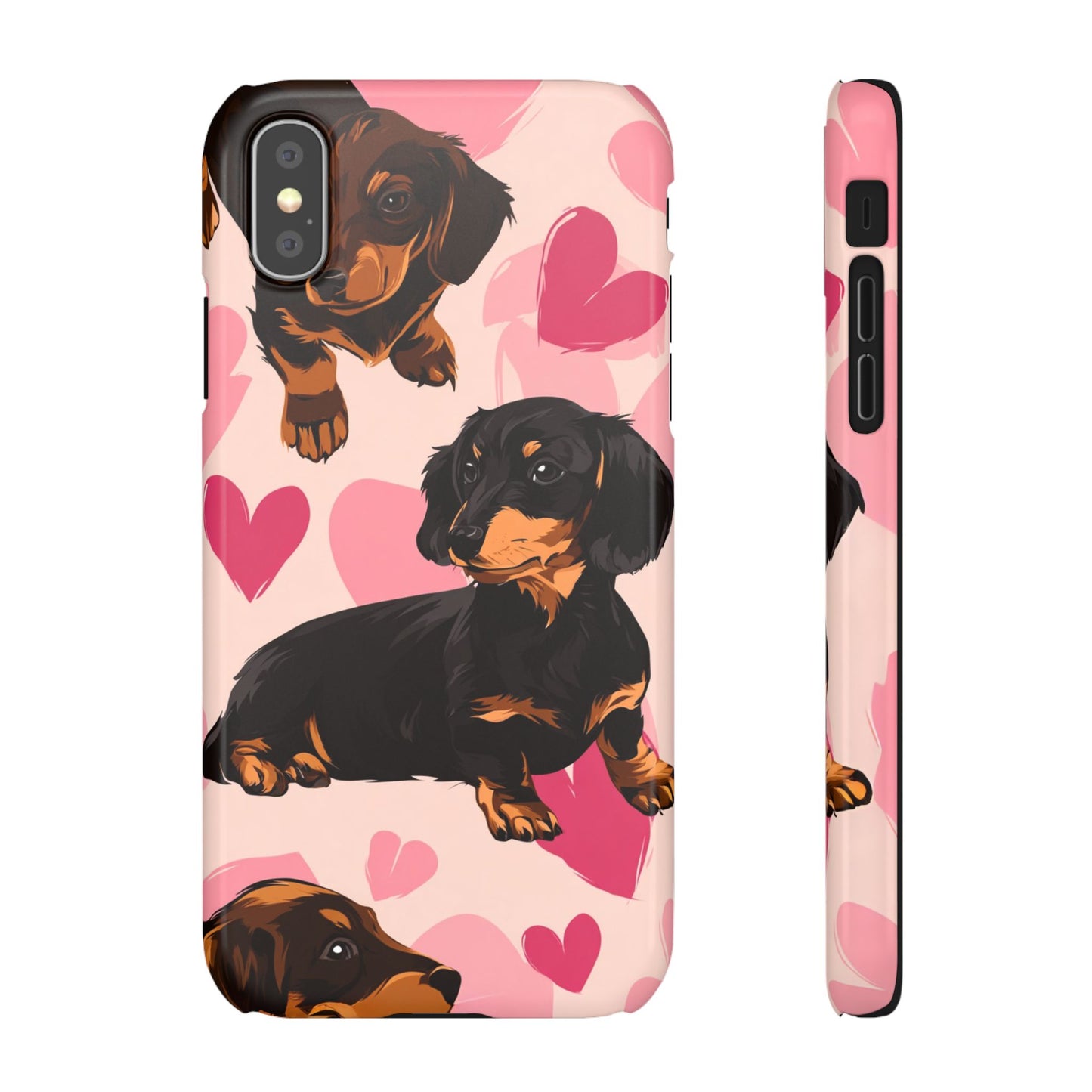 Pink Dachshund Love Phone Case for Iphone and Samsung Customistion and Free Shipping Avvialable