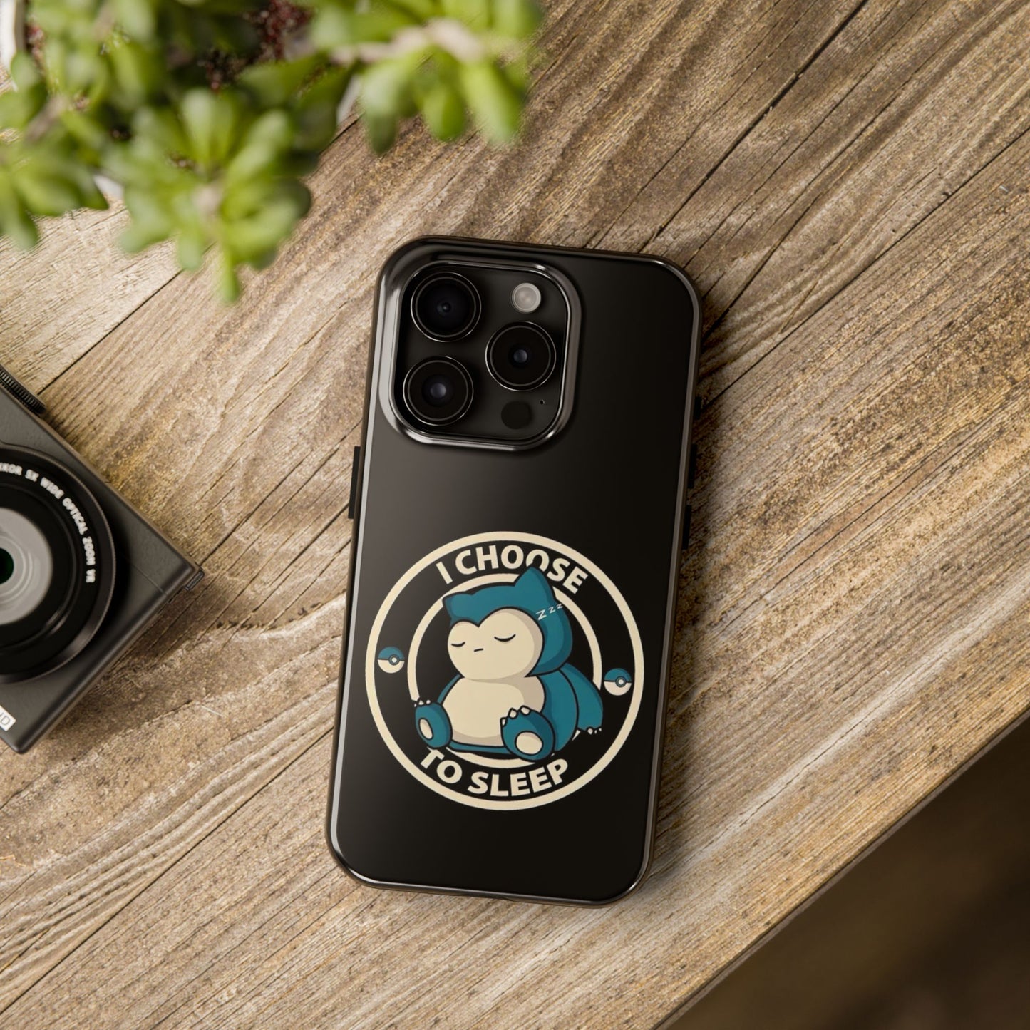 I Chose to Sleep Cat iPhone 17 Tough Phone Case | Vintage Black