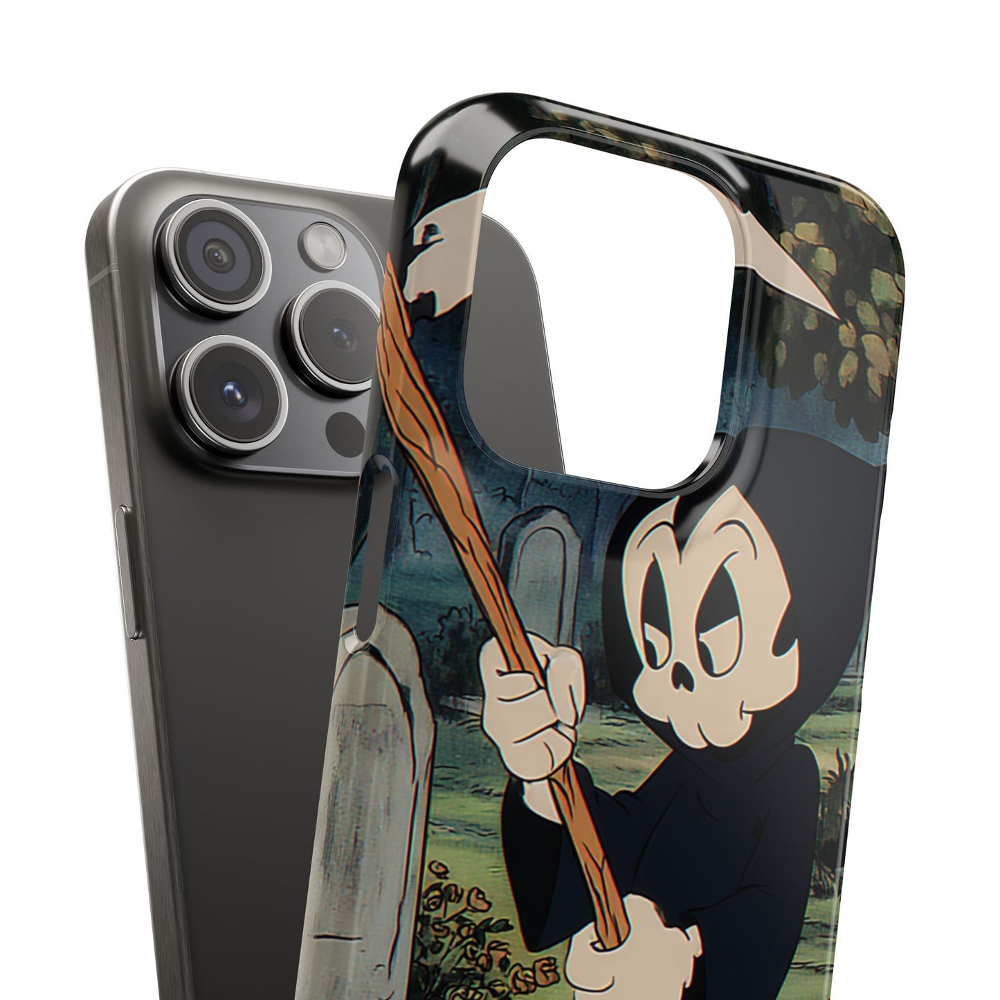 Grim Reaper Snap Case, Halloween Phone Case, Cute Death Phone Cover, Spooky Accessories, Unique Phone Protector