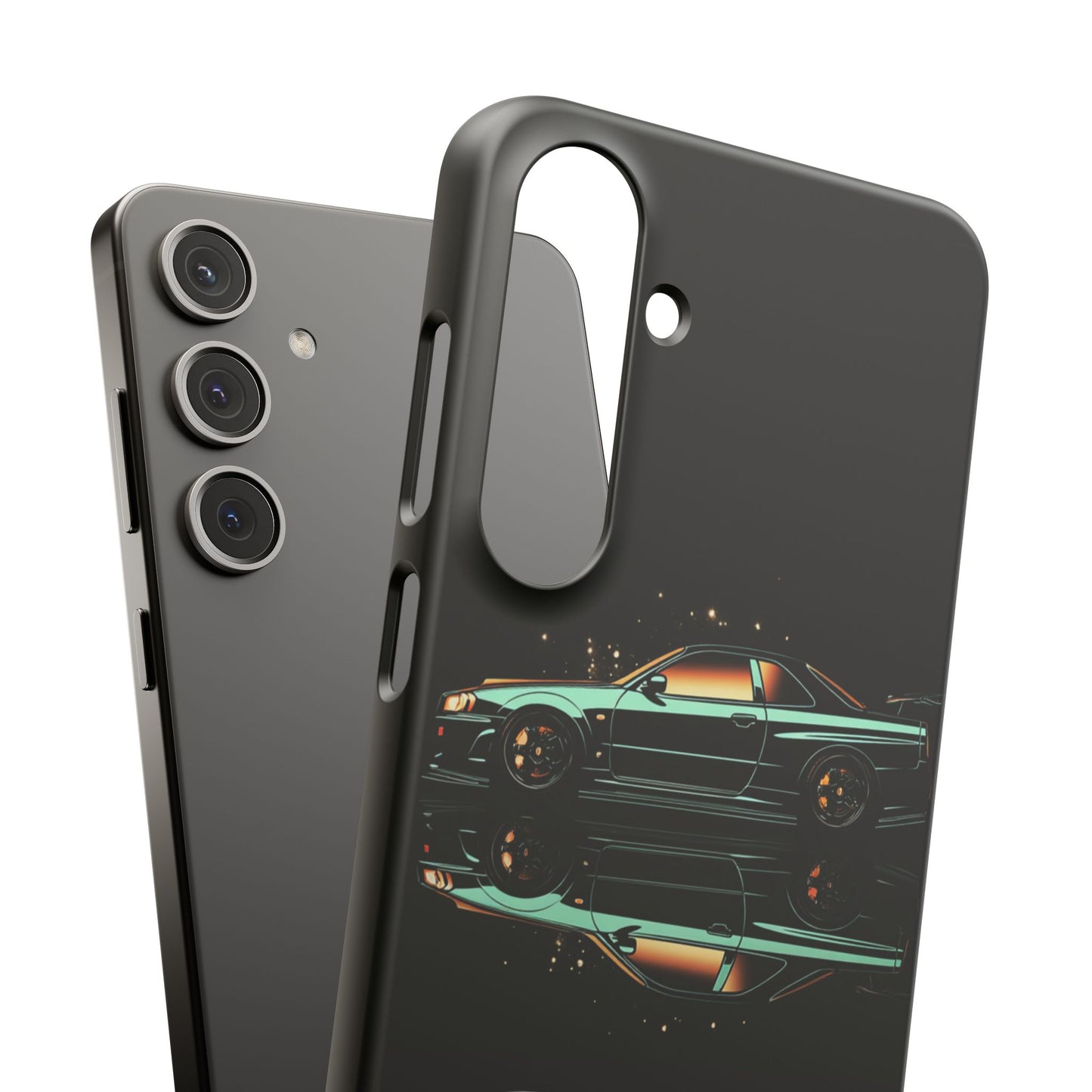 Green Skyleine R34 GTR Art Snap Case and Protective Phone Cover For iPhone and Samsung