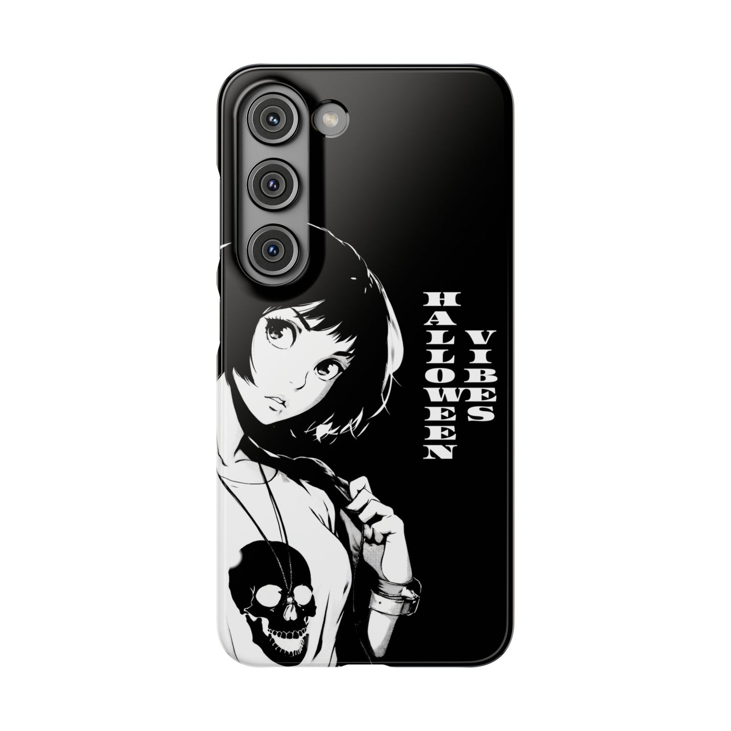 Halloween Vibes Snap Case Black and White Protective Phone Cover for iPhone and Samsung