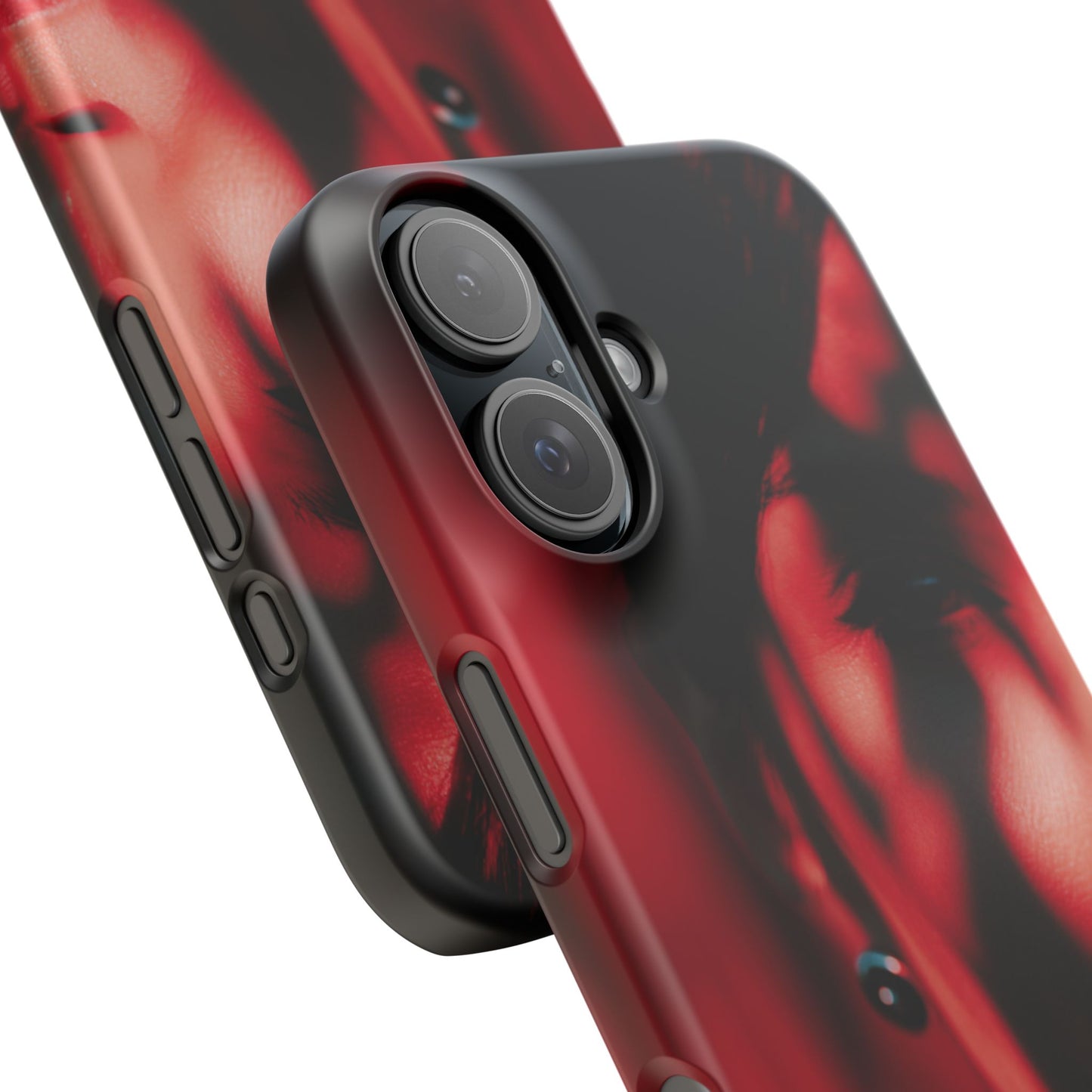 Stylish Snap Cases for Phone, Artistic Phone Cover, Unique Gifts, Red Aesthetic Case, Trendy Accessory, Vibrant Protection
