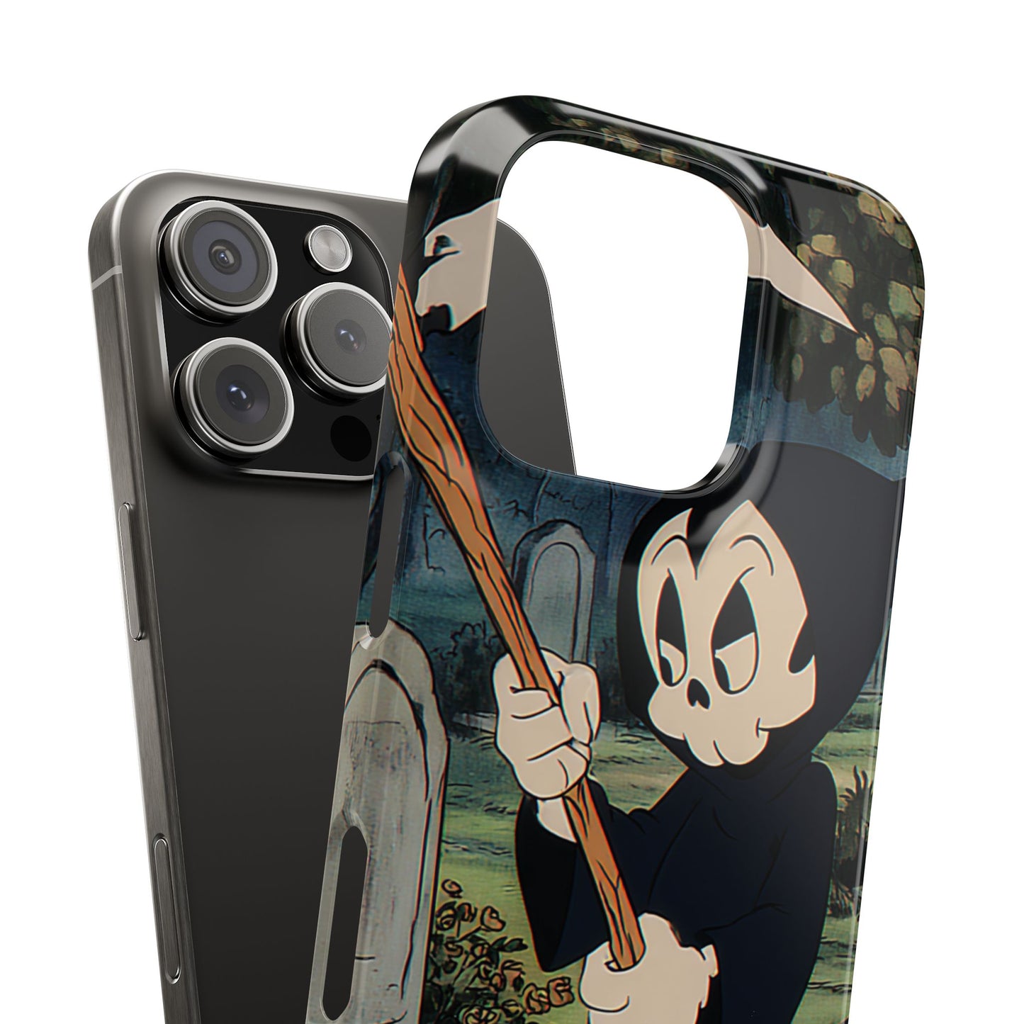 Grim Reaper Snap Case, Halloween Phone Case, Cute Death Phone Cover, Spooky Accessories, Unique Phone Protector