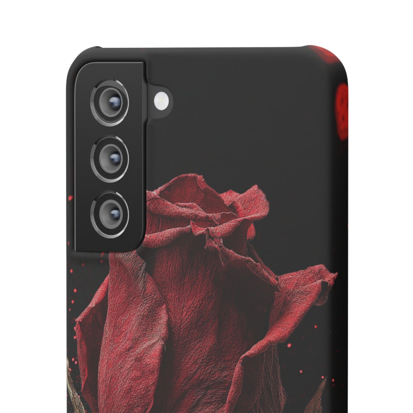 Romantic Rose Snap Case, Floral Phone Cover, Valentines Day Gift, Trendy Mobile Accessory, Heart Design Case, Elegant Phone Protector