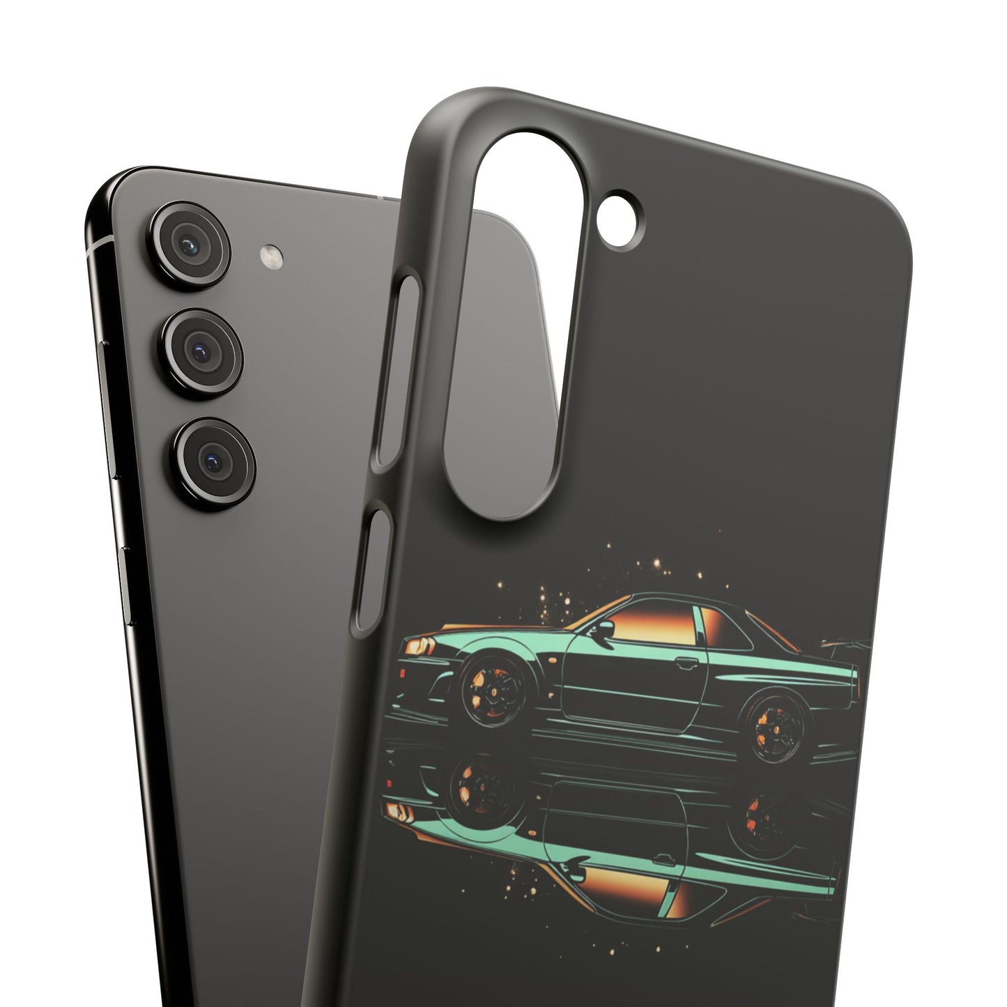 Green Skyleine R34 GTR Art Snap Case and Protective Phone Cover For iPhone and Samsung