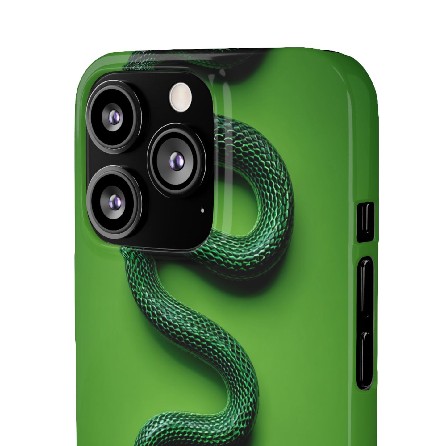 Green Snake Snap Case for iPhone, Stylish Phone Cover, Unique Gift, Trendy Accessory, Birthday, Nature Lover's Phone Case