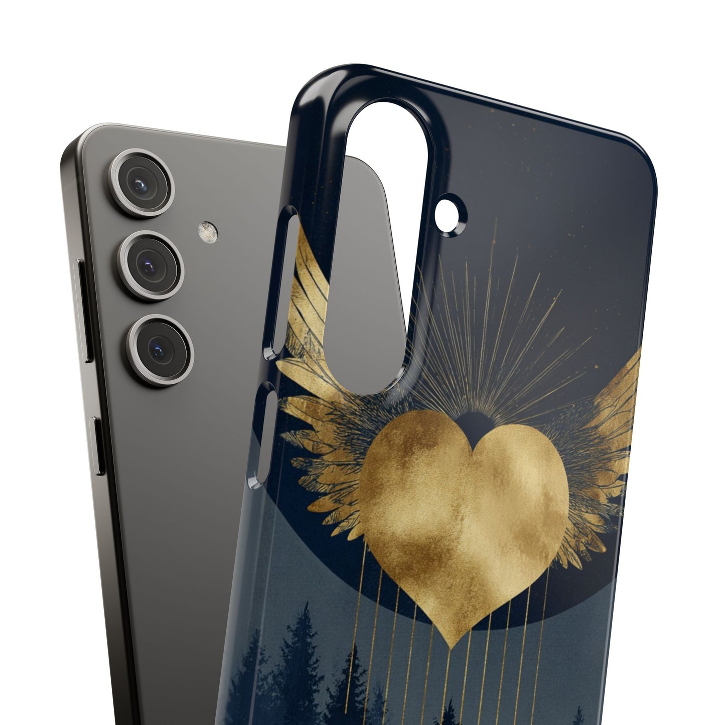 Heart Wing Snap Case, Elegant Phone Cover, Unique Gift, Artistic Accessory, Protective Case for Love and Romance