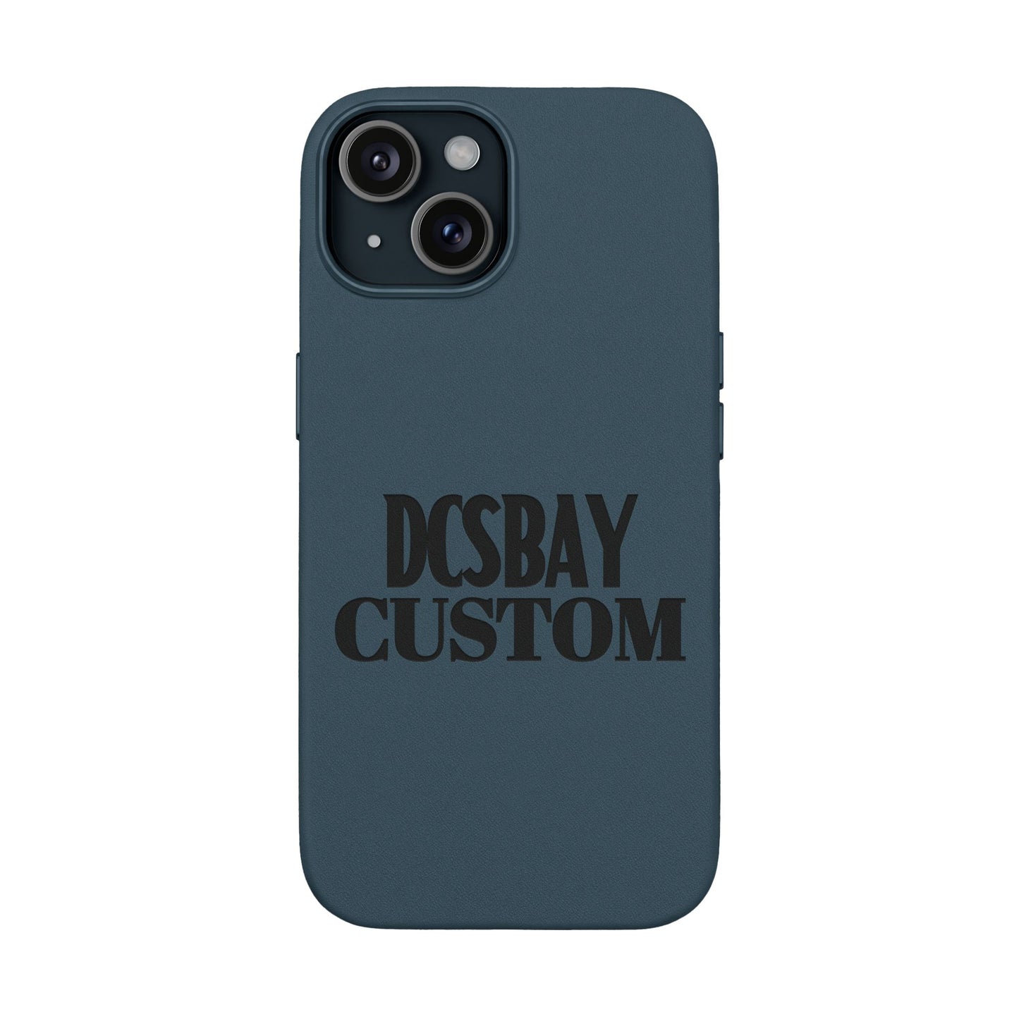 Engraved PU Leather Phone Case — Minimal Bear Silhouette
