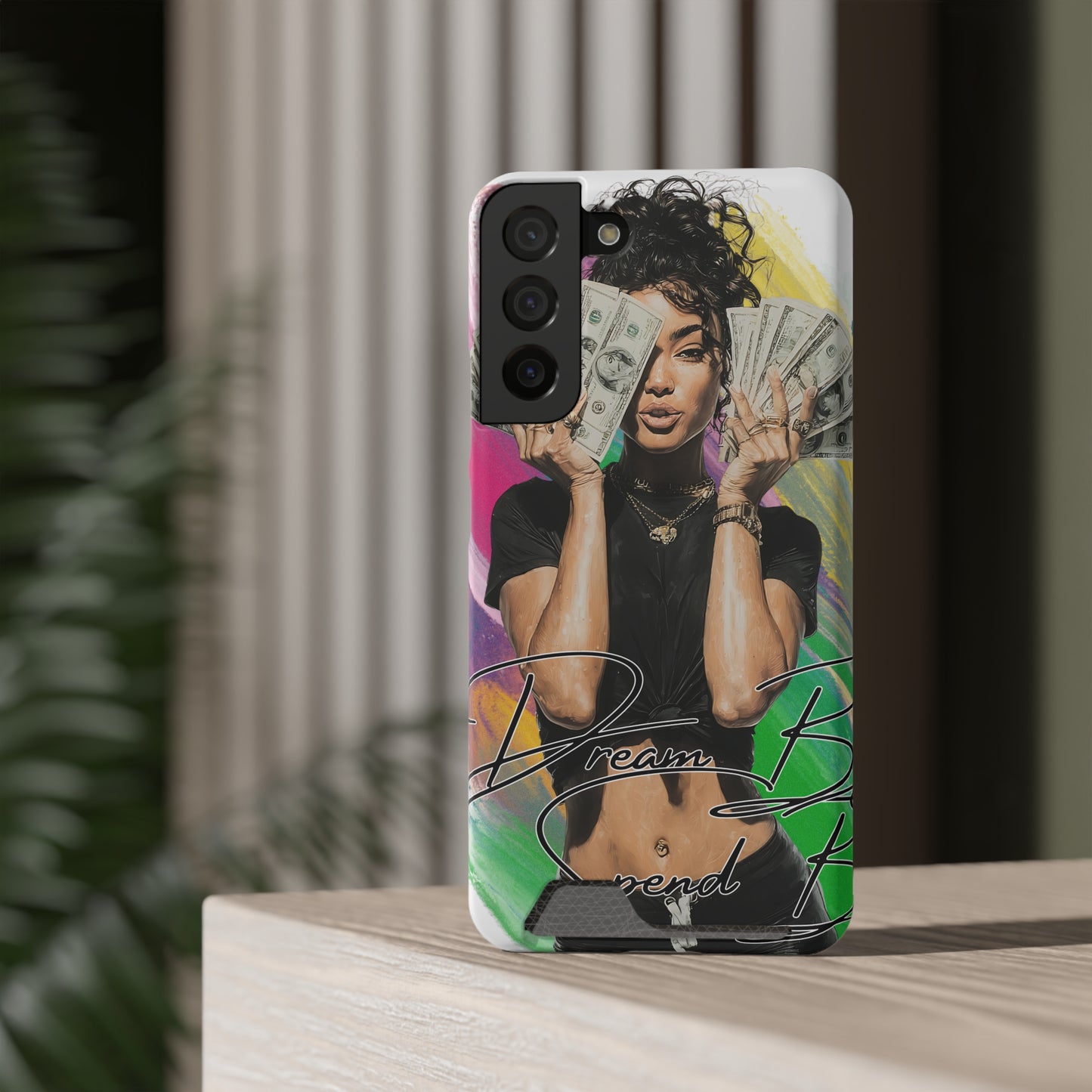 Vibrant Phone Case with Card Holder - Dream Big, Stylish Accessory for Teens & Young Adults, Perfect Gift for Birthdays, Graduations, [...]