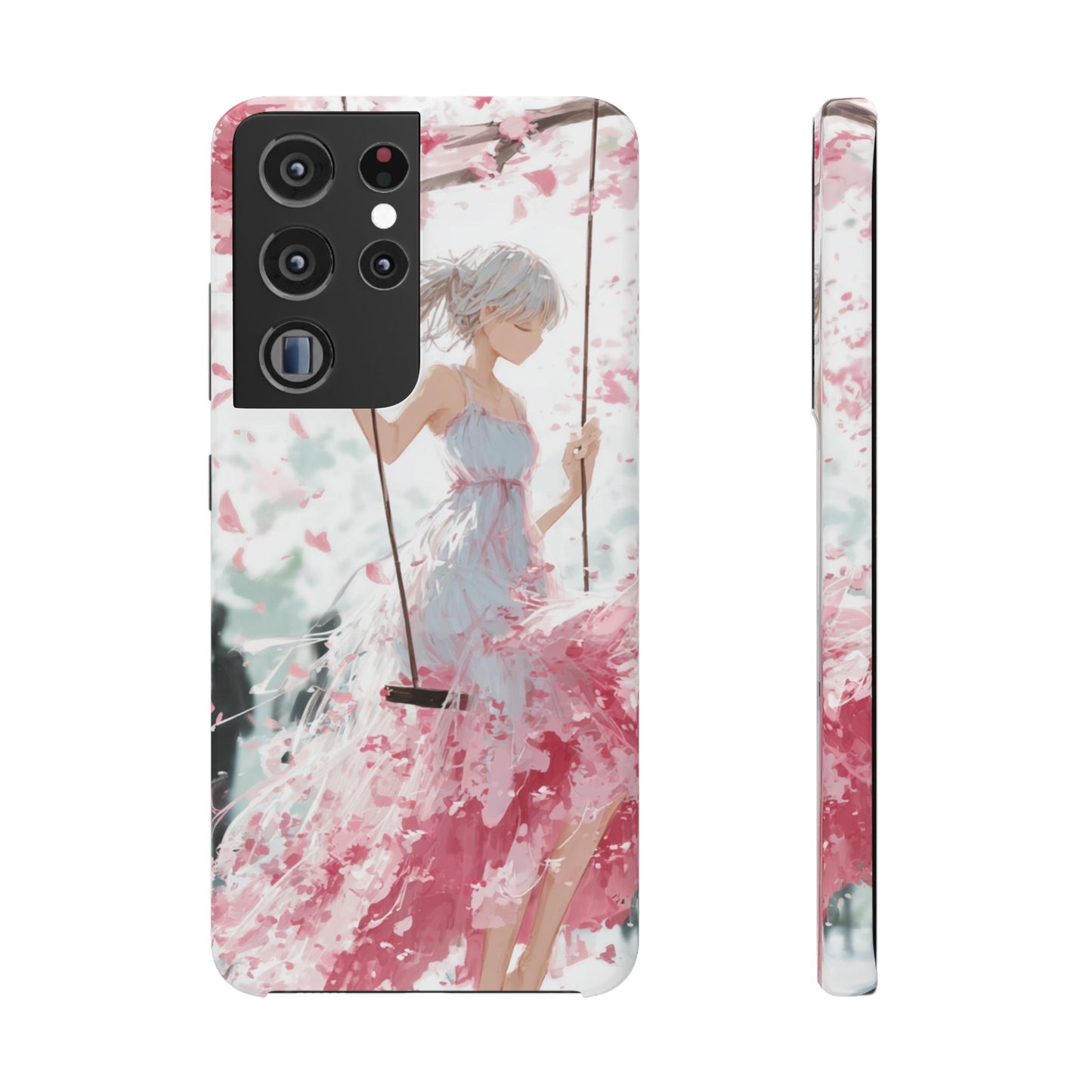 Elegant Floral Snap Cases for iPhone, Personalized Phone Covers, Cute Spring Gifts, Anime Aesthetic Accessories, Flower-themed Cell [...]