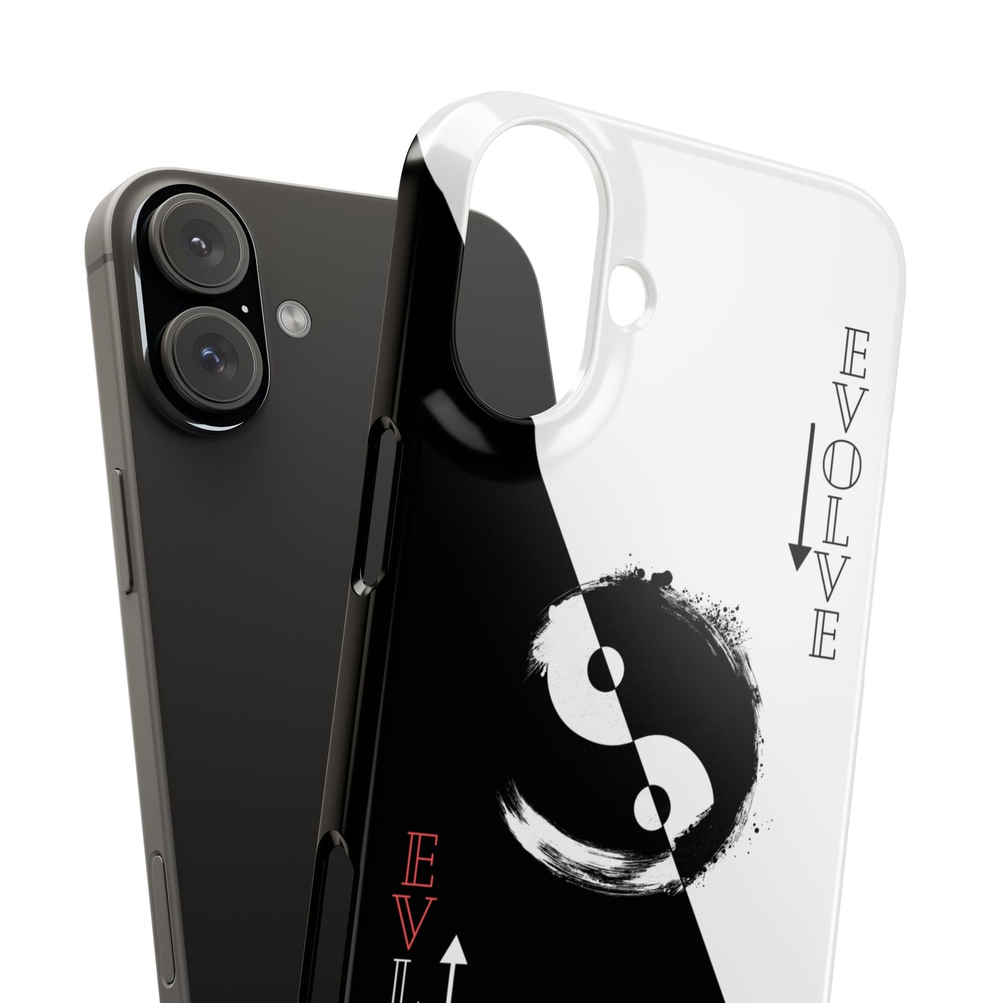 Yin Yang Evolve Black and White Snap Case Cover for iPhone and Samsung