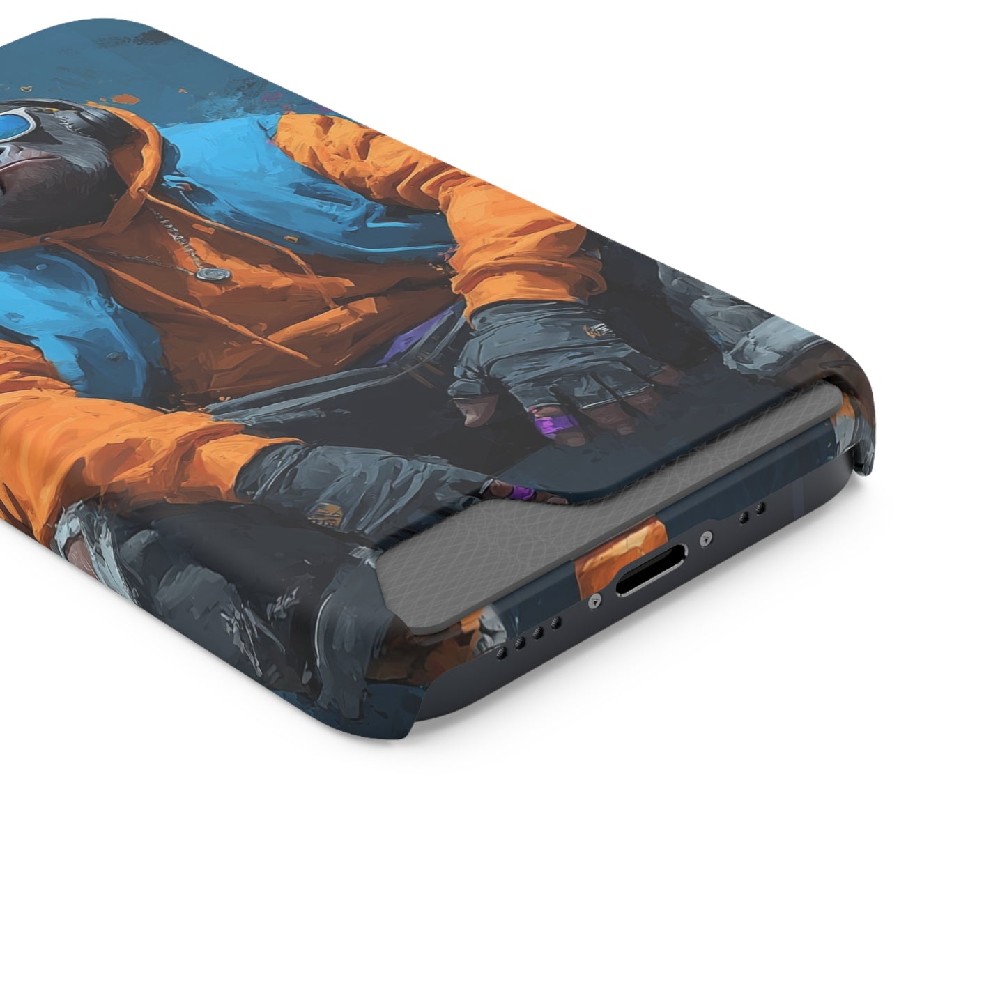 Trendy Phone Case with Card Holder, Stylish Smartphone Protector, Unique Gift for Teens, Graphic Phone Cover, Cool Accessories