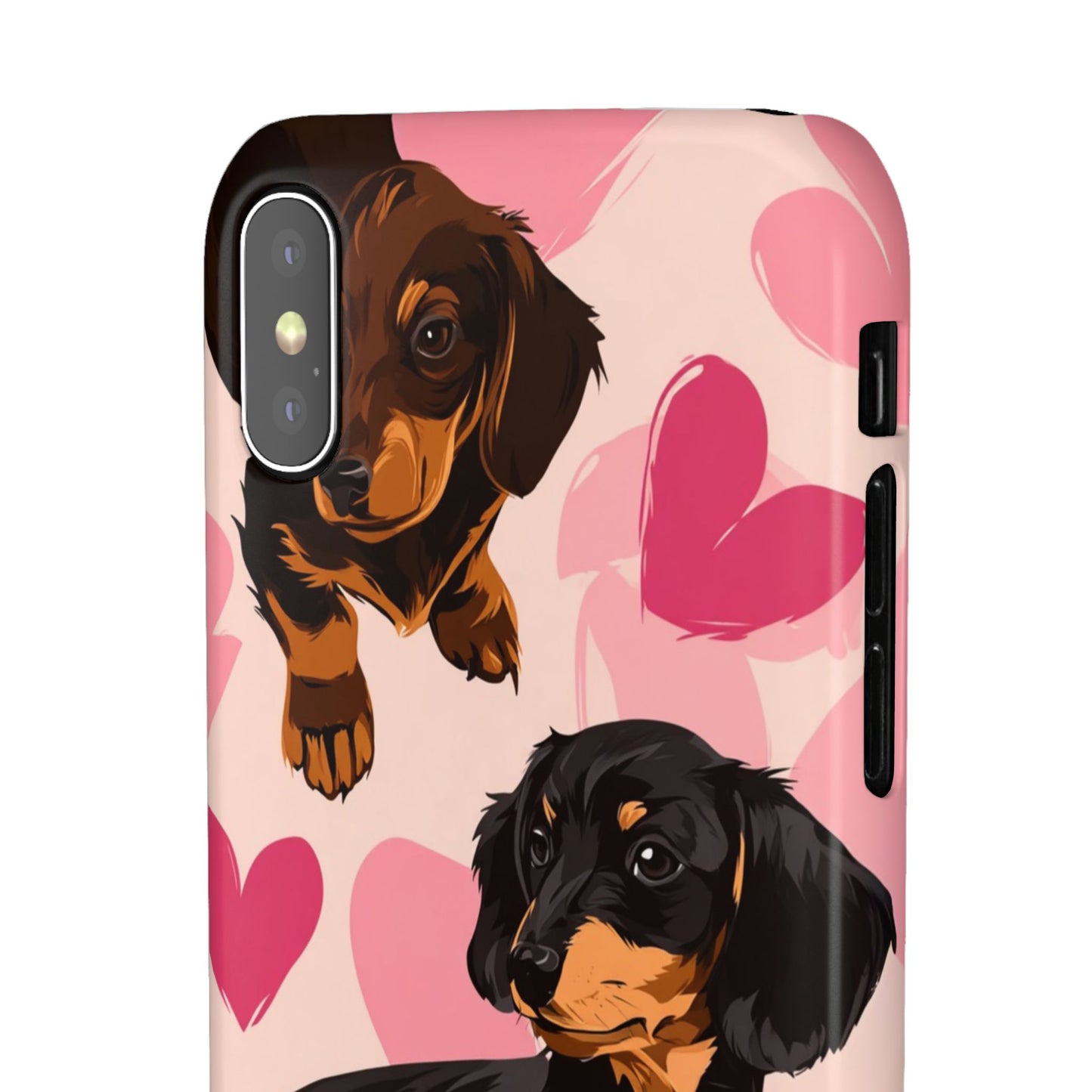 Pink Dachshund Love Phone Case for Iphone and Samsung Customistion and Free Shipping Avvialable