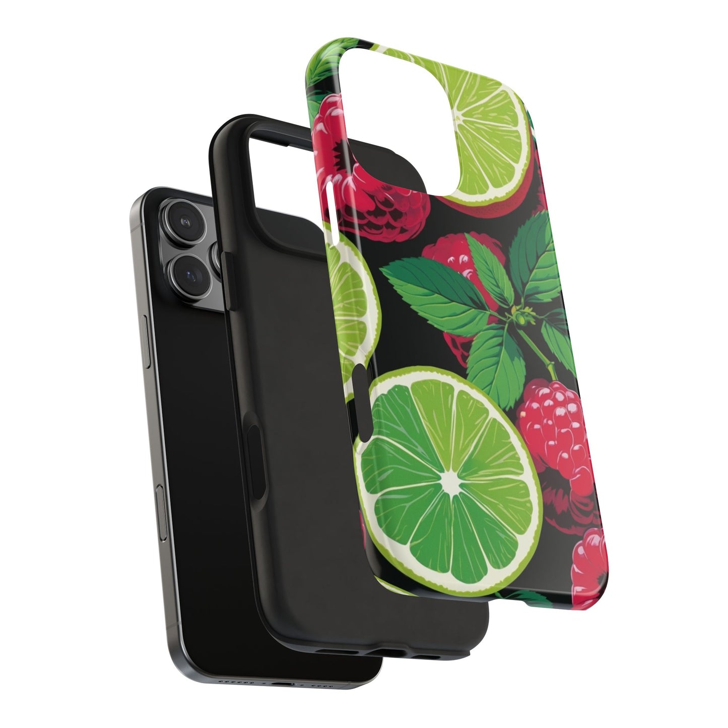 Raspberry Lime Spring iPhone 17 Tough Phone Case — Vibrant Floral Smartphone Protection