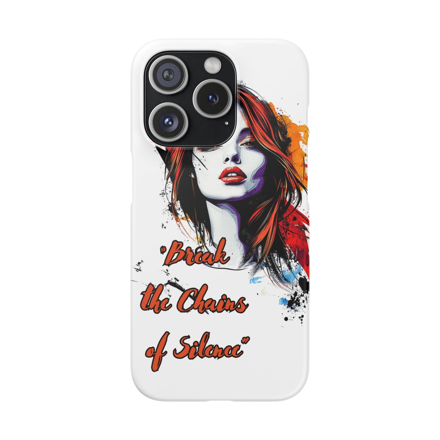 Empowering Art Snap Cases, Phone Cover, Break the Chains of Silence, Unique Gift, Inspirational Tech Accessories