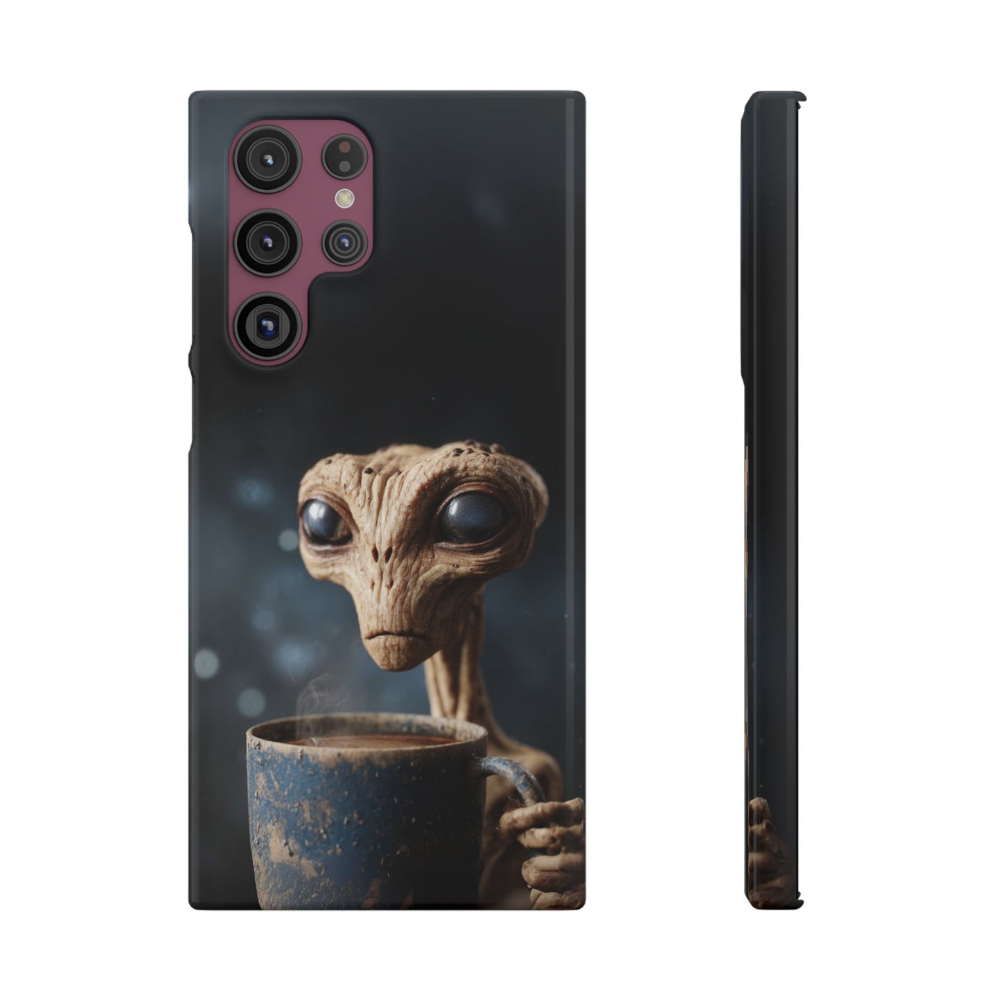 Alien Coffee Snap Case, Unique Phone Cover, Pop Culture Accessory, Gift for Sci-Fi Lovers, Customizable Phone Case