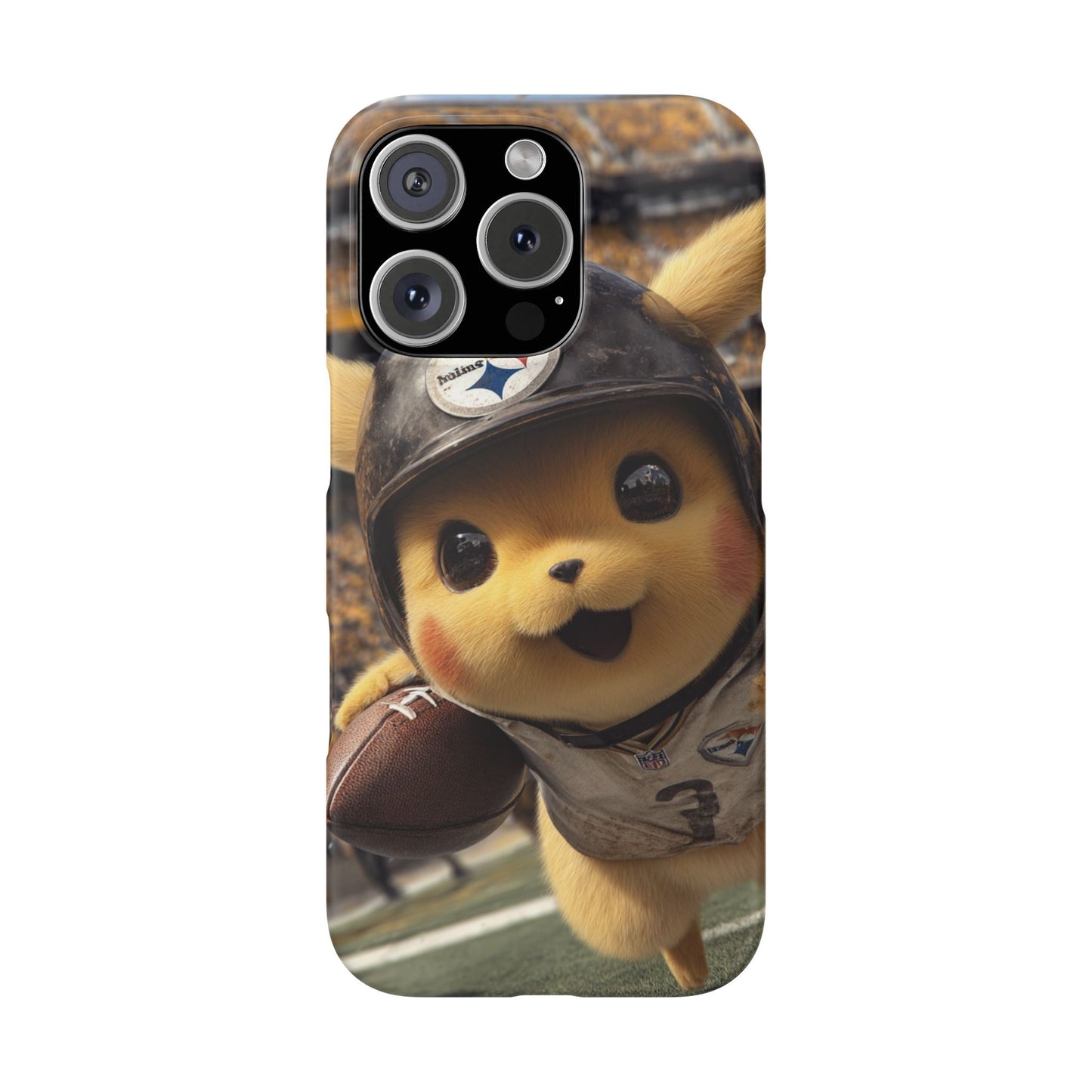 Fun Character Sports Snap Case, Phone Case, Fun Tech Accessory, Cute Gift for Gamers, Football Lovers, Kids.