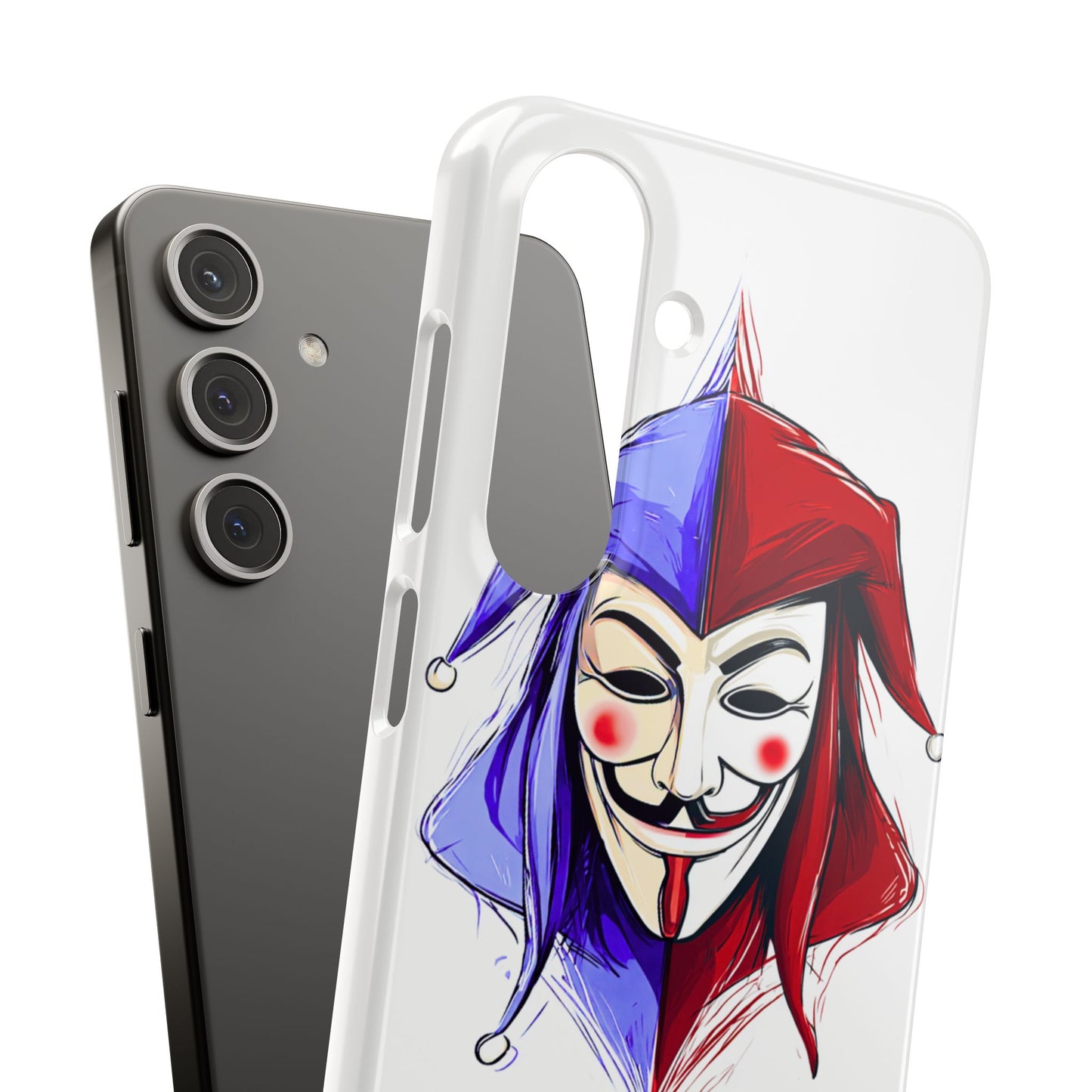 Joker & Anonimous Reunited Guy Fawkes Art Snap Case and Protective Phone Cover For iPhone and Samsung