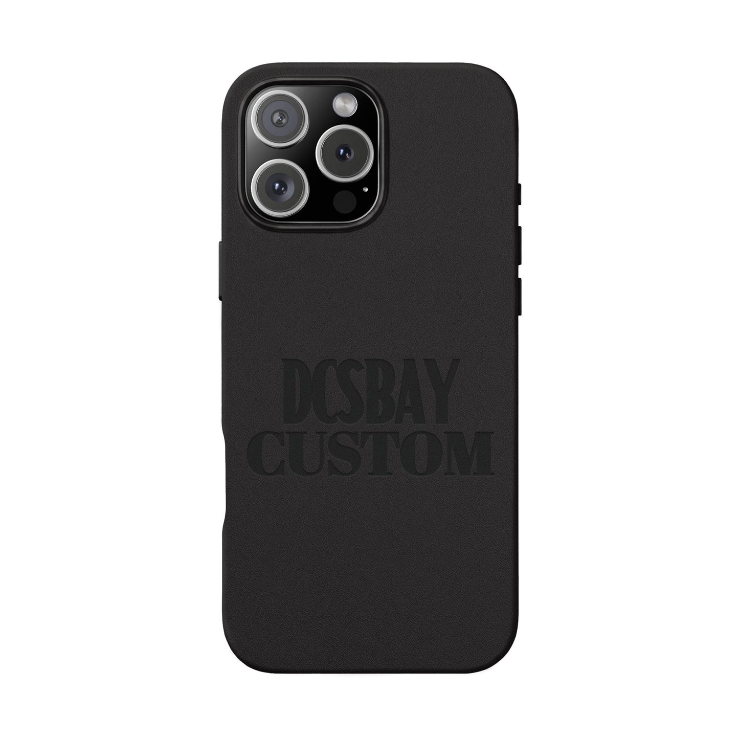Engraved PU Leather Phone Case — Minimal Bear Silhouette
