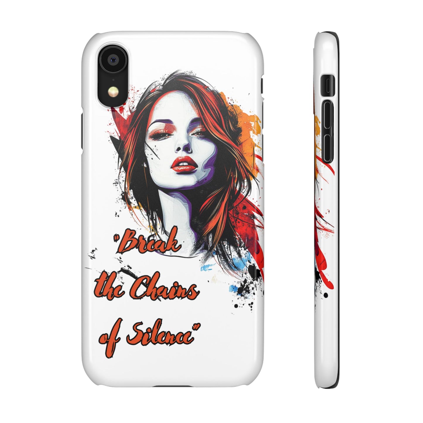 Empowering Art Snap Cases, Phone Cover, Break the Chains of Silence, Unique Gift, Inspirational Tech Accessories