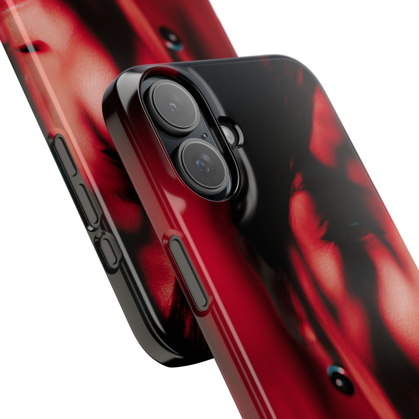 Stylish Snap Cases for Phone, Artistic Phone Cover, Unique Gifts, Red Aesthetic Case, Trendy Accessory, Vibrant Protection