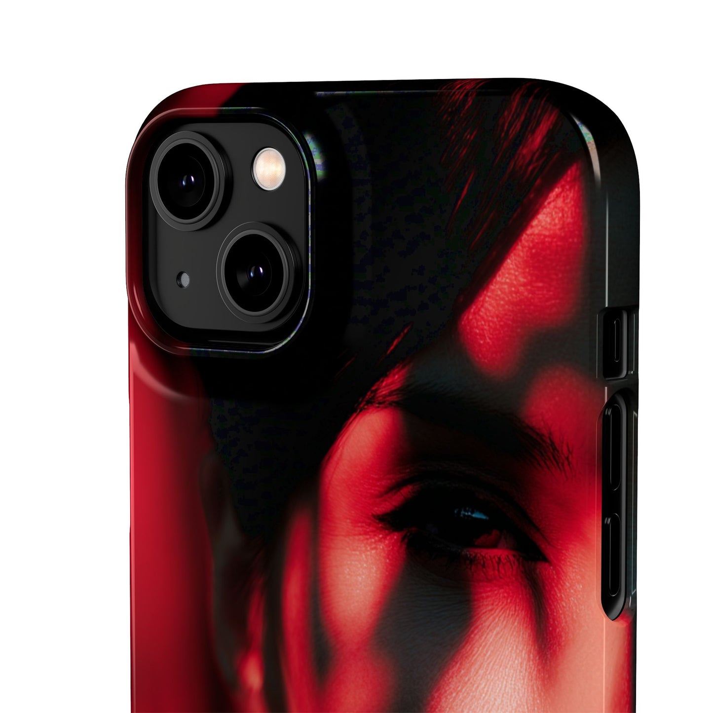 Stylish Snap Cases for Phone, Artistic Phone Cover, Unique Gifts, Red Aesthetic Case, Trendy Accessory, Vibrant Protection