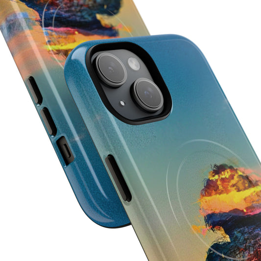 Abstract Sunset Silhouette Tough Magnetic Phone Case