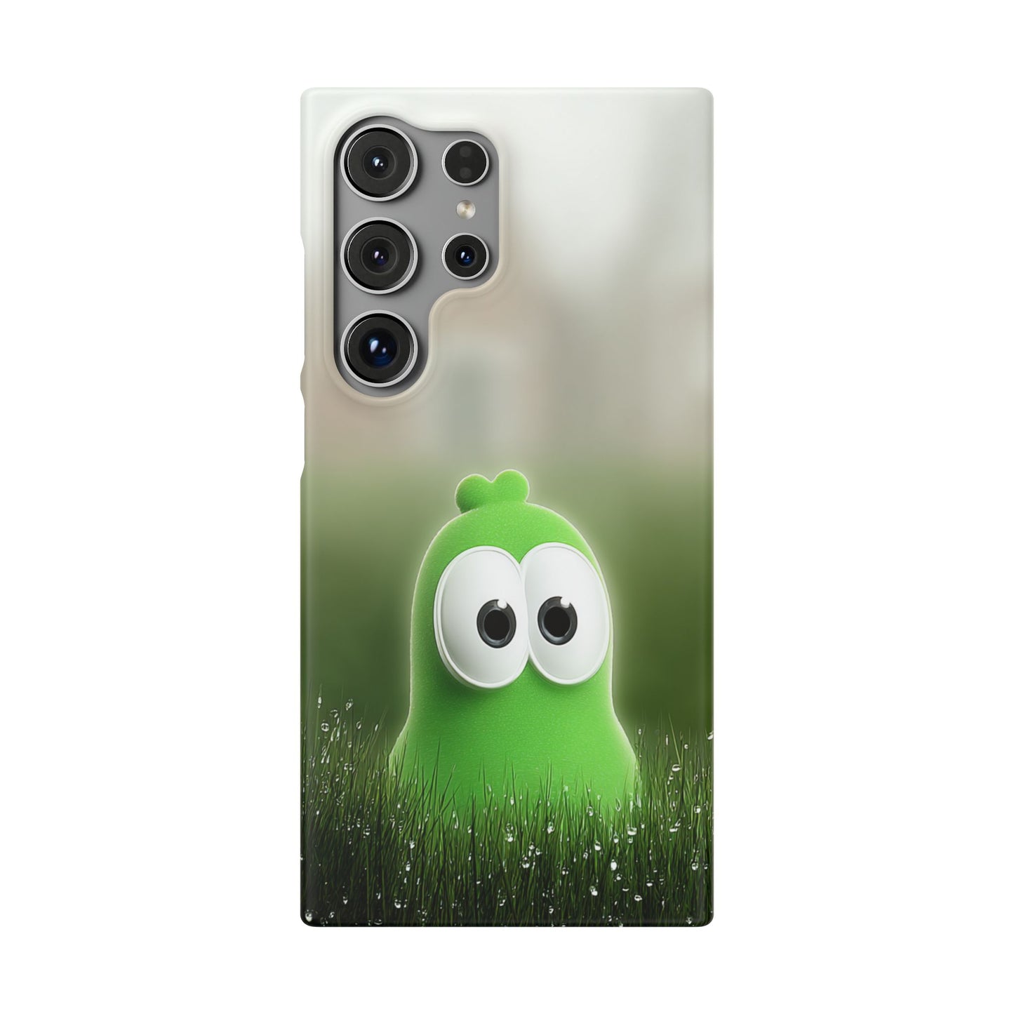 Cute Green Creature Phone Case, Snap Cases, Green Monster Phone Cover, Fun Phone Accessory, Playful Gift for Kids