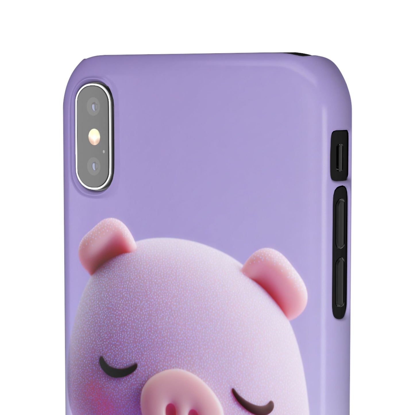 Cute Pig Snap Case for iPhone, Animal Lovers Phone Cover, Kawaii Aesthetic Accessory, Birthday Gift, Unique Phone Protection