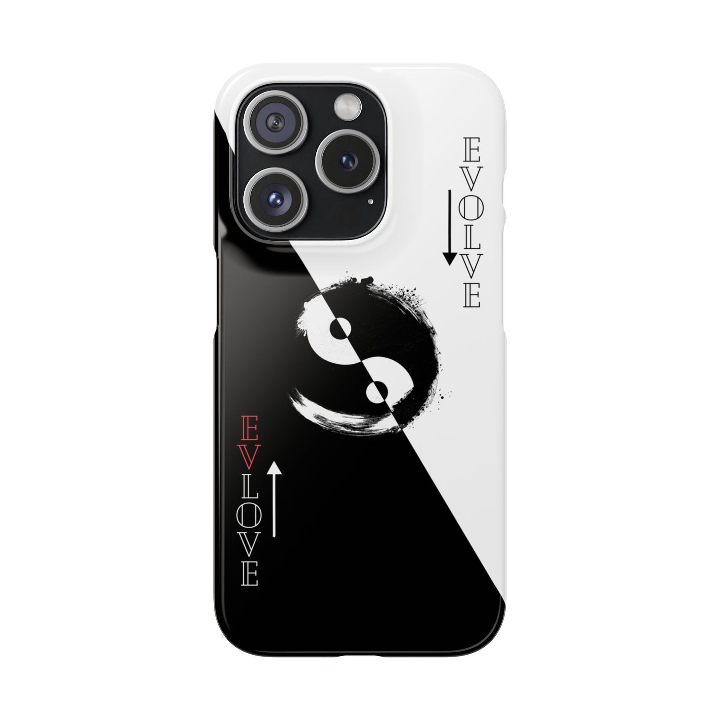 Yin Yang Evolve Black and White Snap Case Cover for iPhone and Samsung